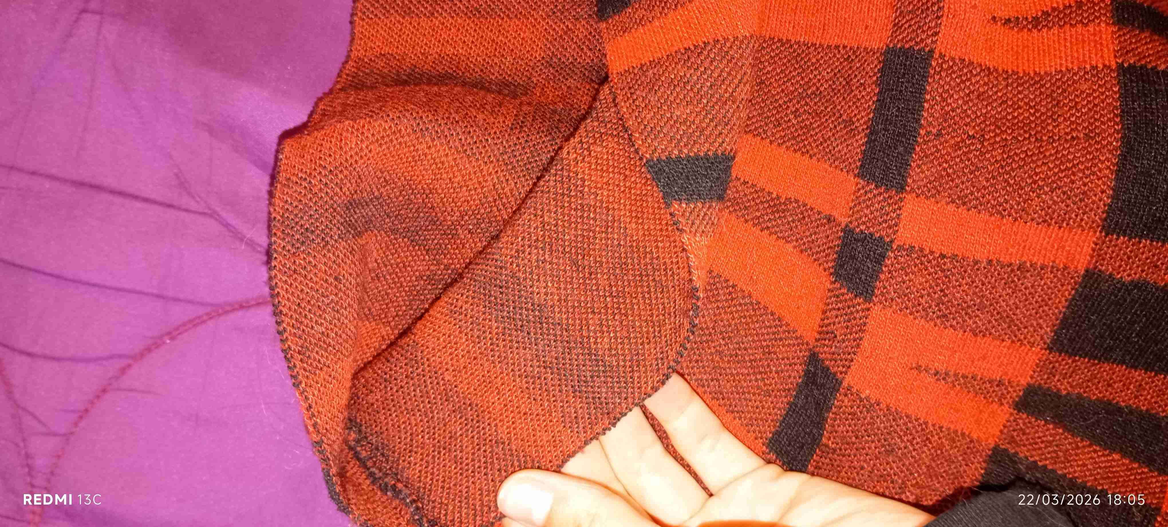 Falda roja a cuadros