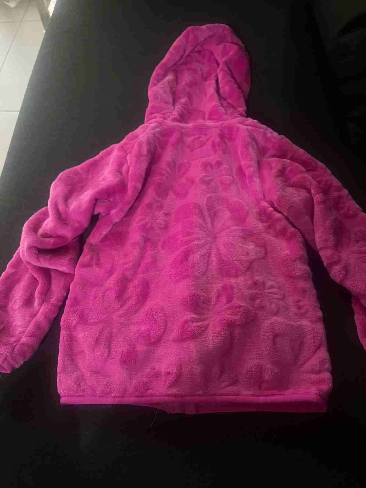 Chaqueta polar rosa con capucha talla 4 - miniatura 2
