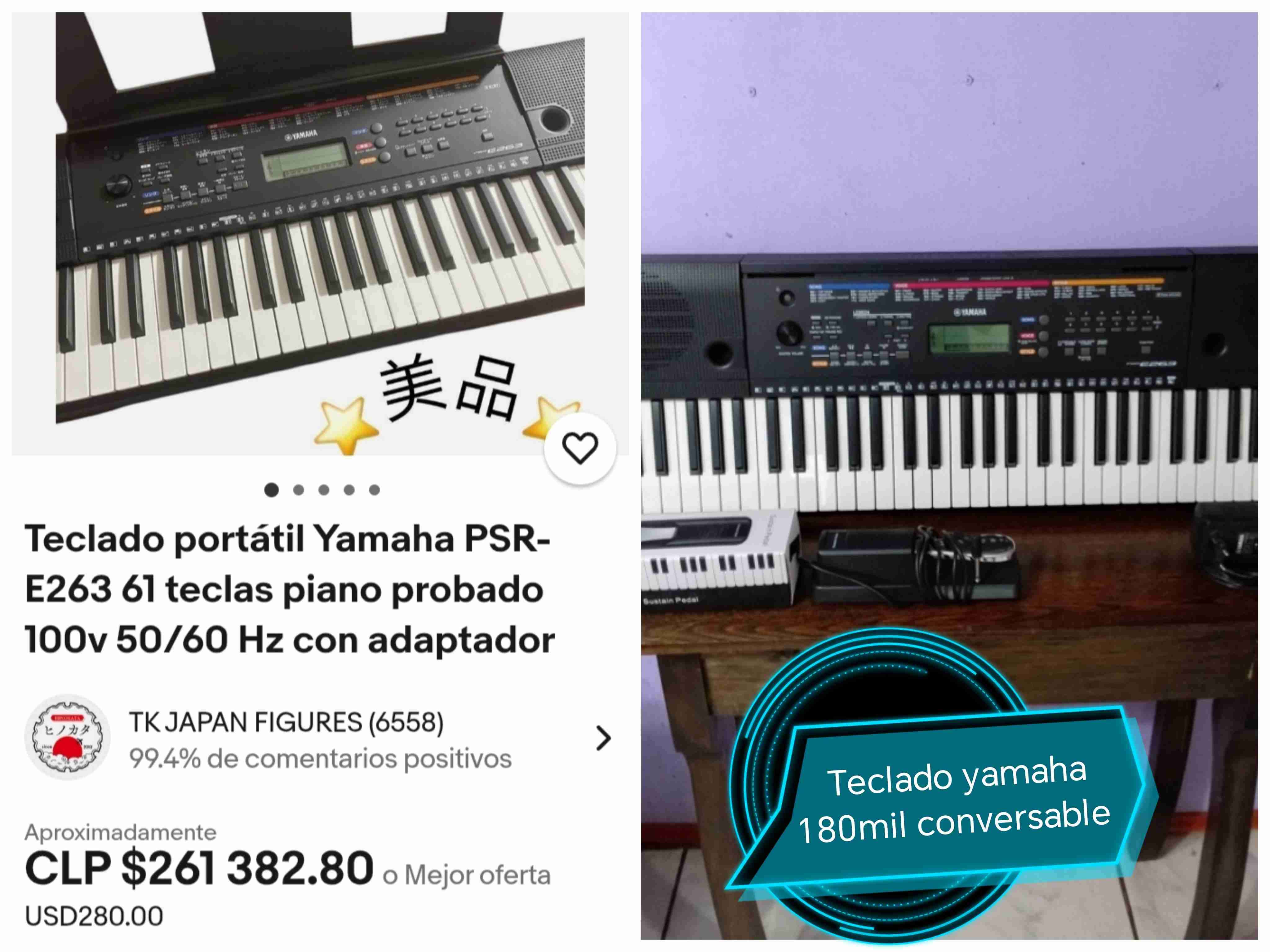 Teclado Yamaha PSR-E263 - miniatura 2