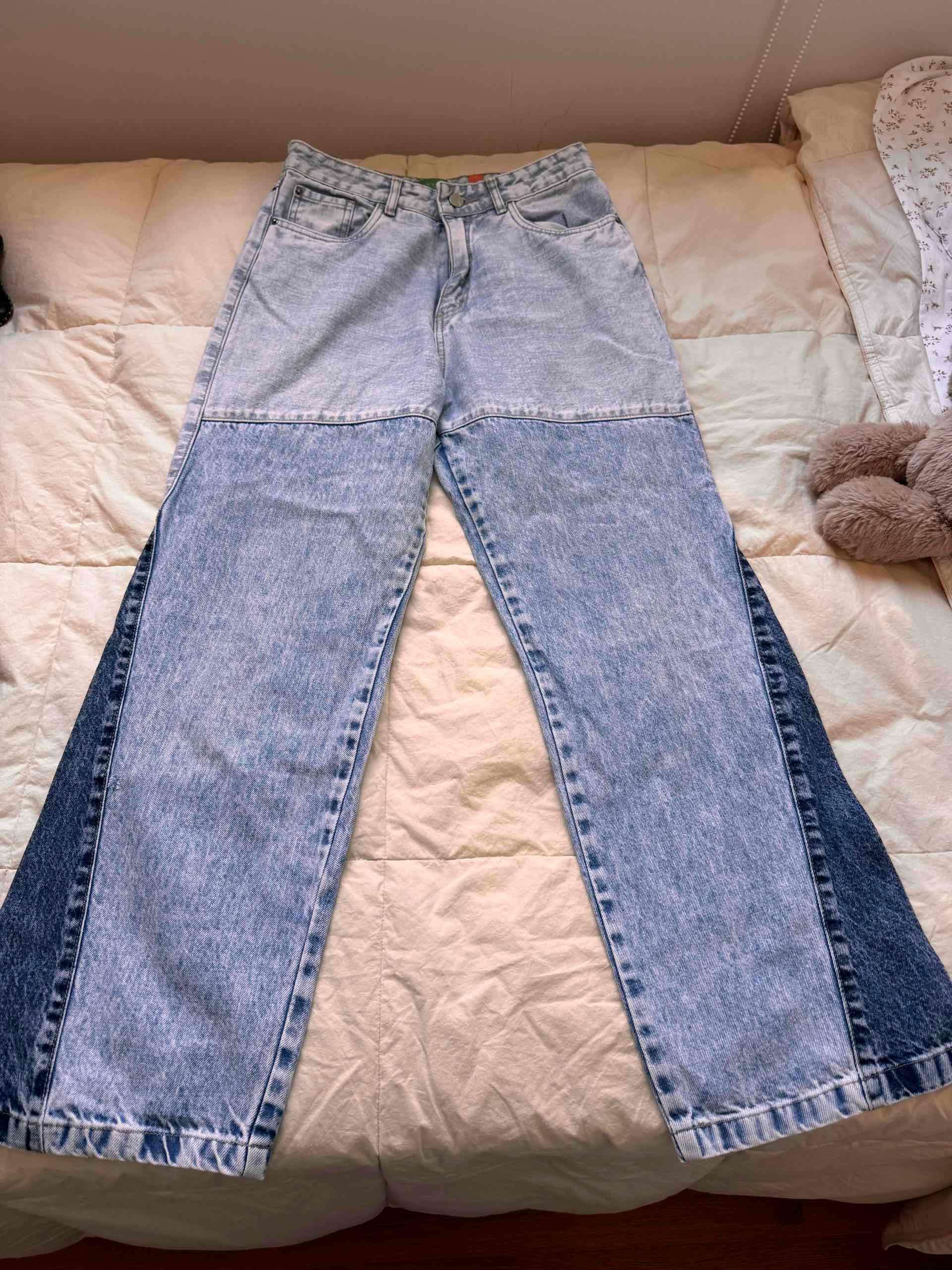 Jeans unisex denim bicolor