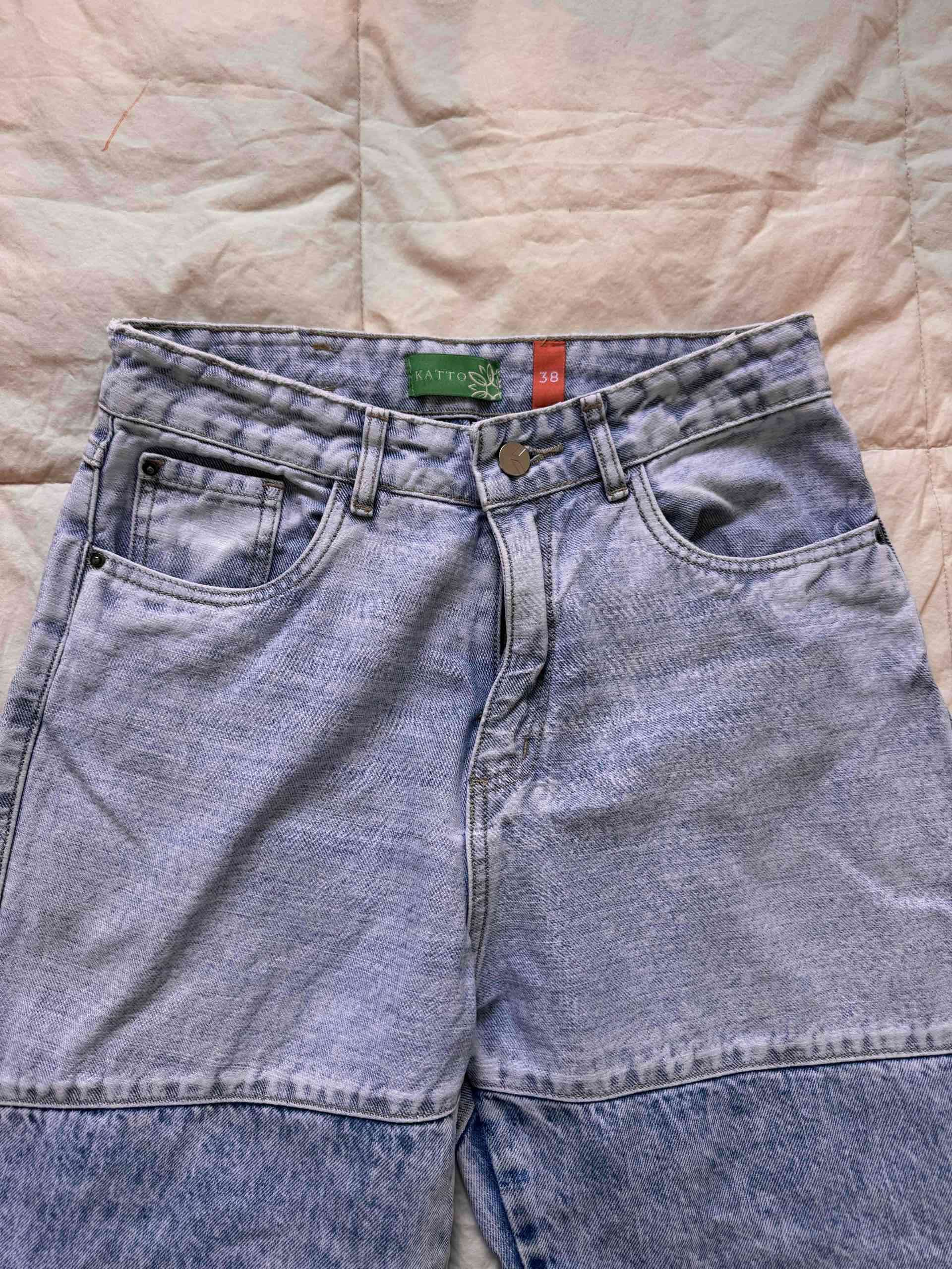 Jeans unisex denim bicolor - miniatura 2