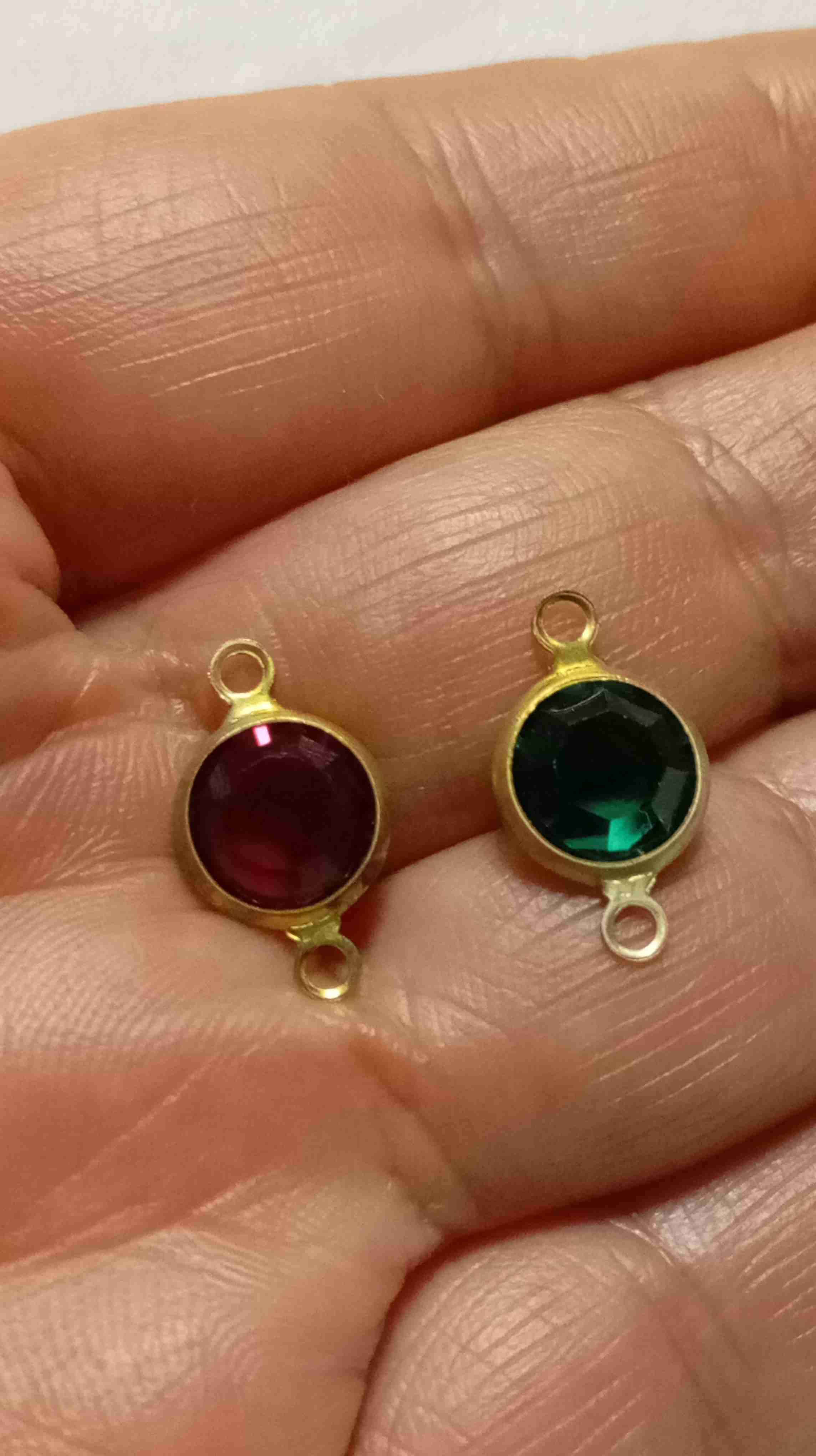 Conectores dorados con cristales - miniatura 4
