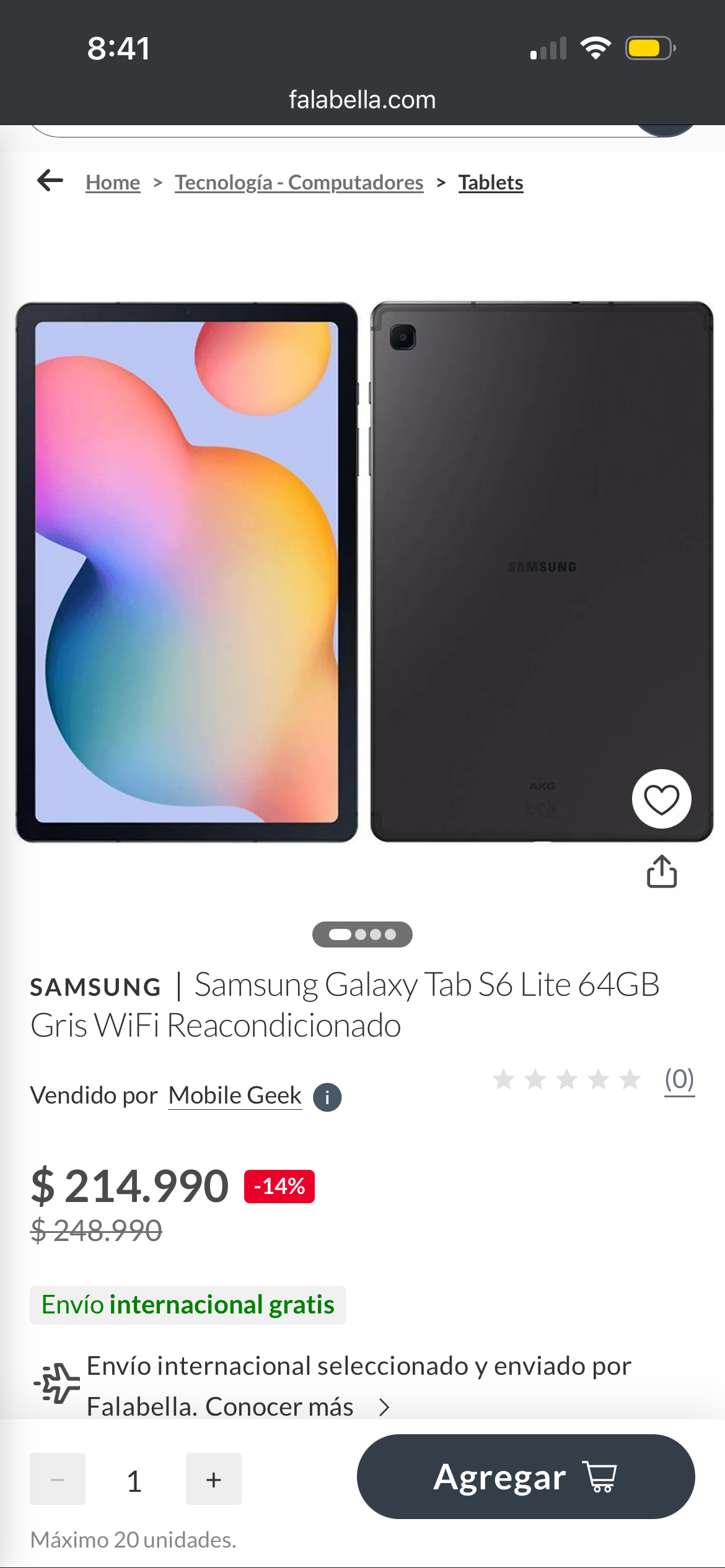 Tablet Samsung Tab S6 Lite - miniatura 6