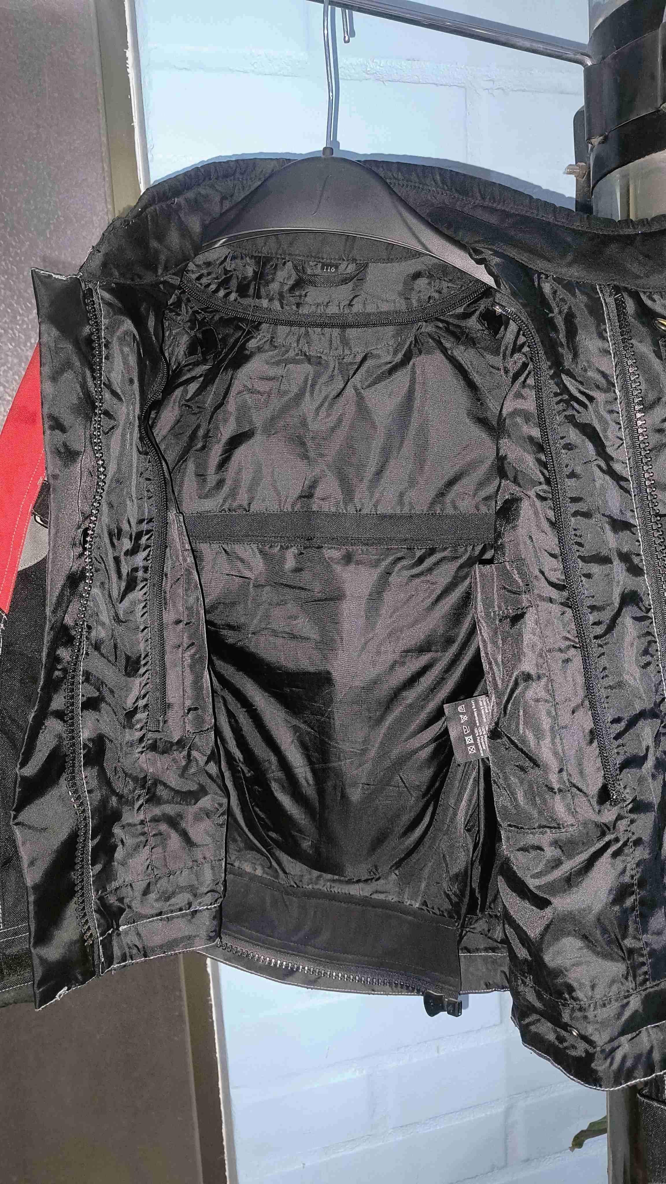 Chaqueta motociclismo negra y roja niño - miniatura 2