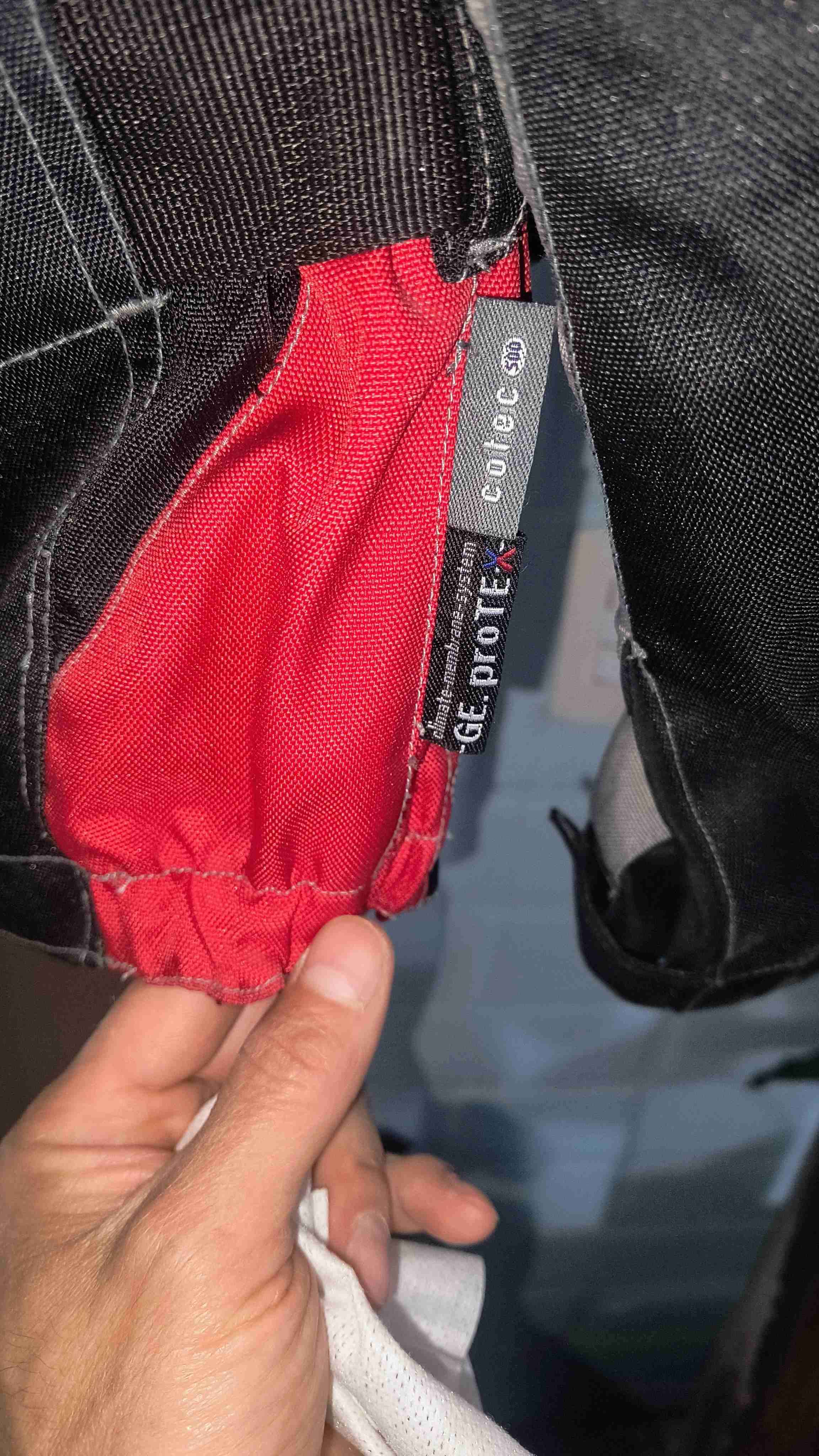 Chaqueta motociclismo negra y roja niño - miniatura 4