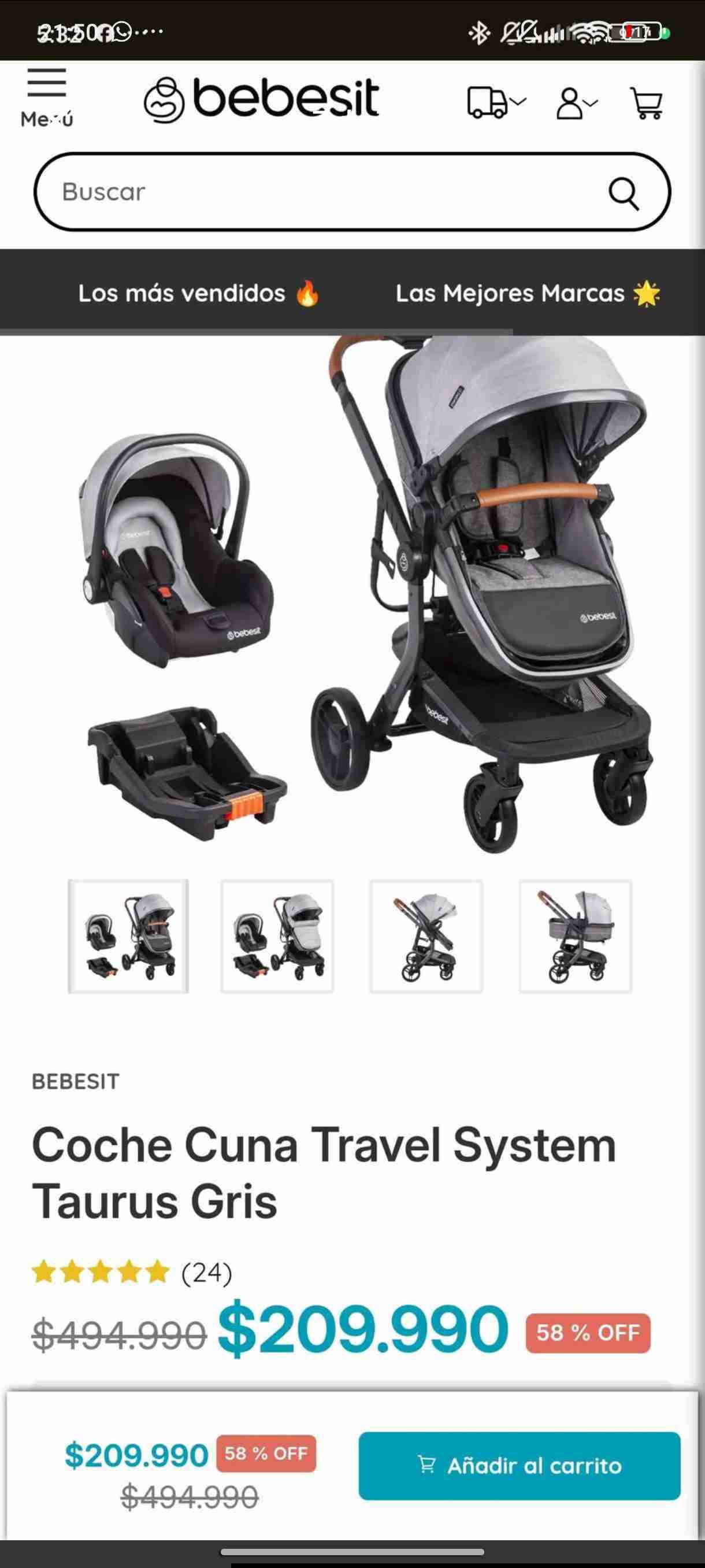 Vendo coche travel system Taurus bebesit - miniatura 6