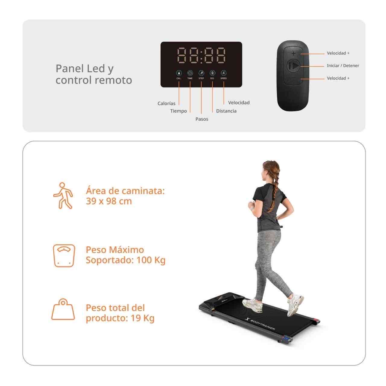 Caminadora Eléctrica  BodyTrainer Compacta Z8 - miniatura 3