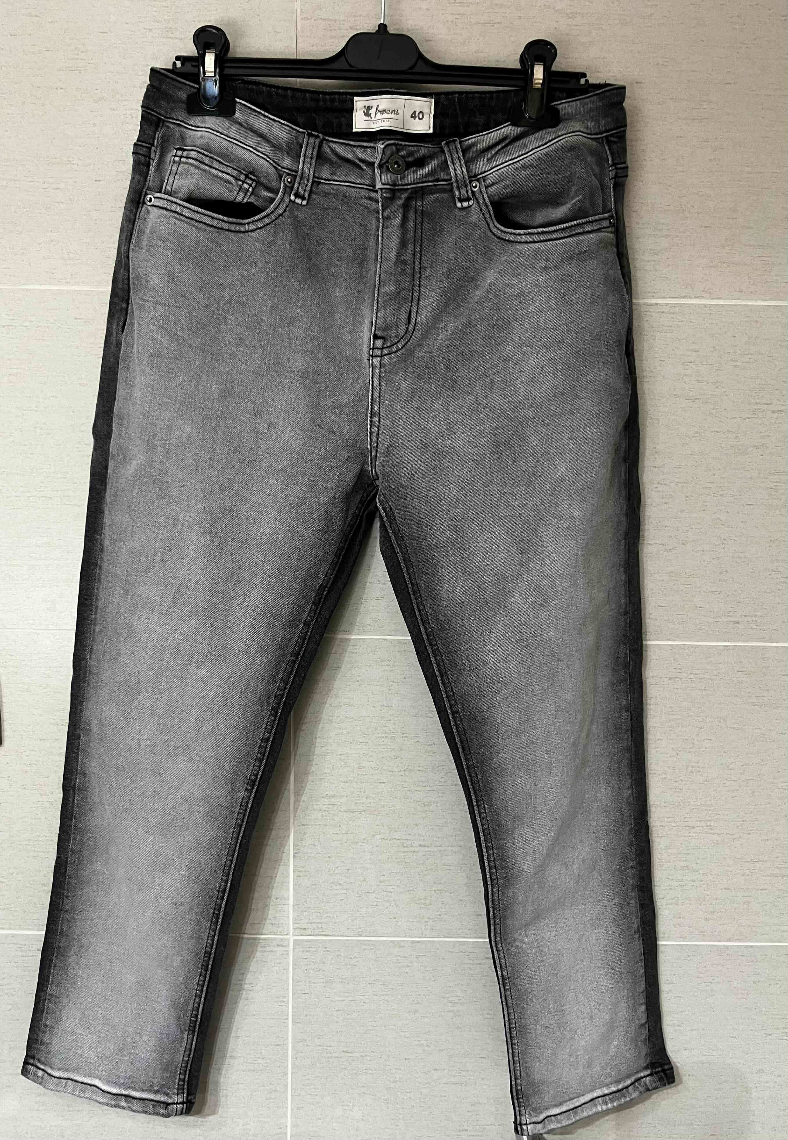 Jeans bicolor gris talla 40 Froens