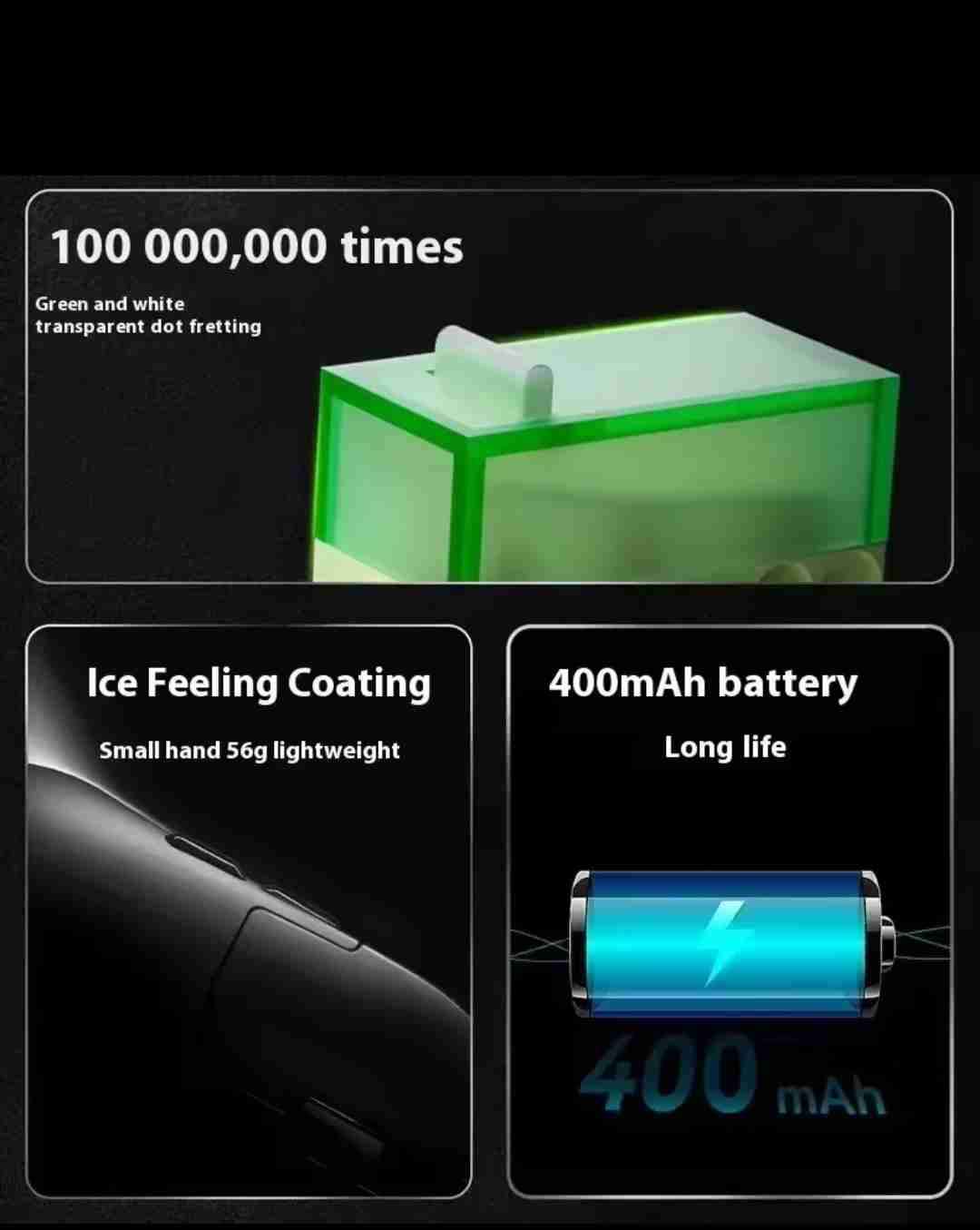 Mouse aj159pro color negro - miniatura 3