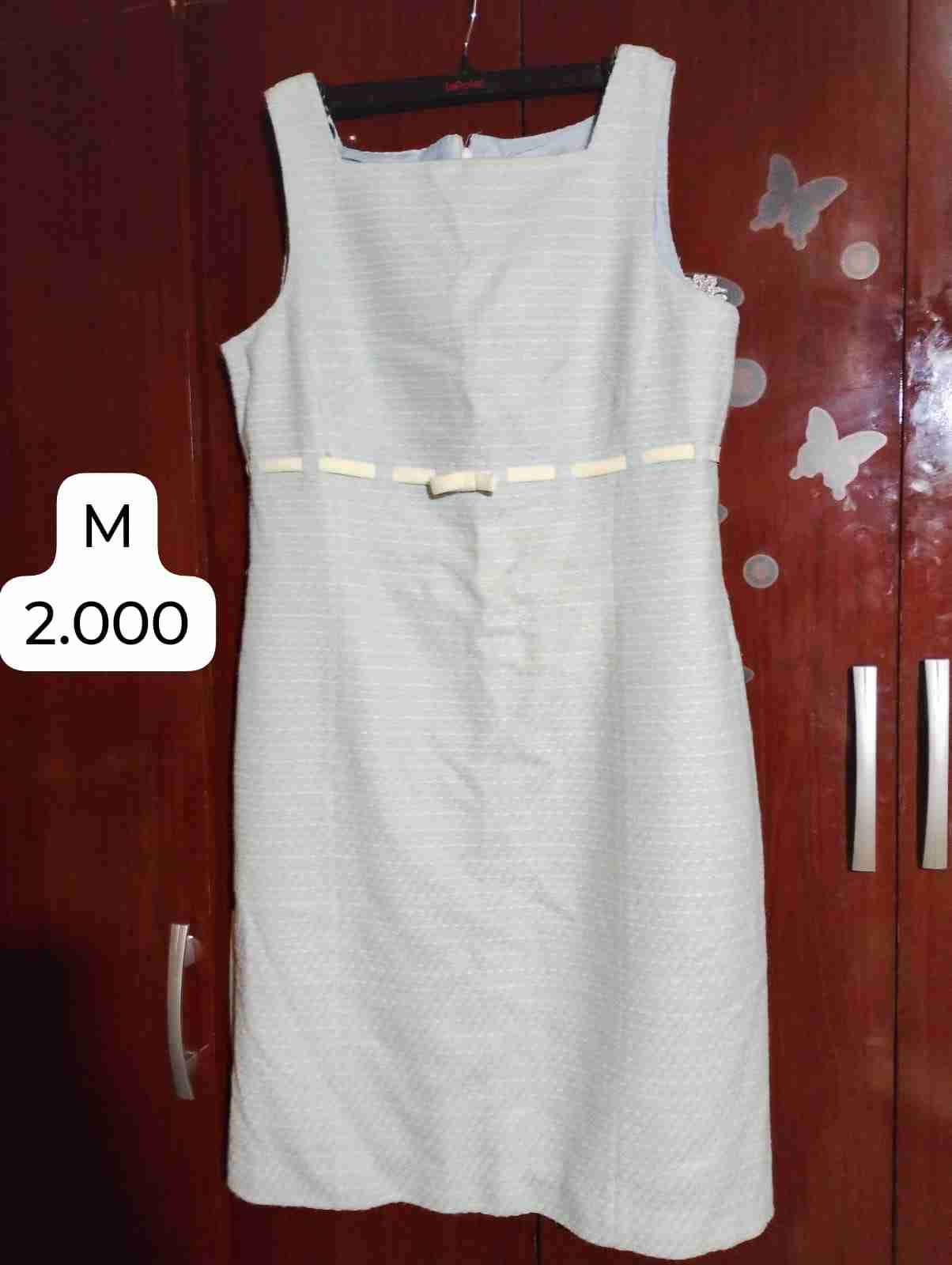 Vestido blanco sin mangas