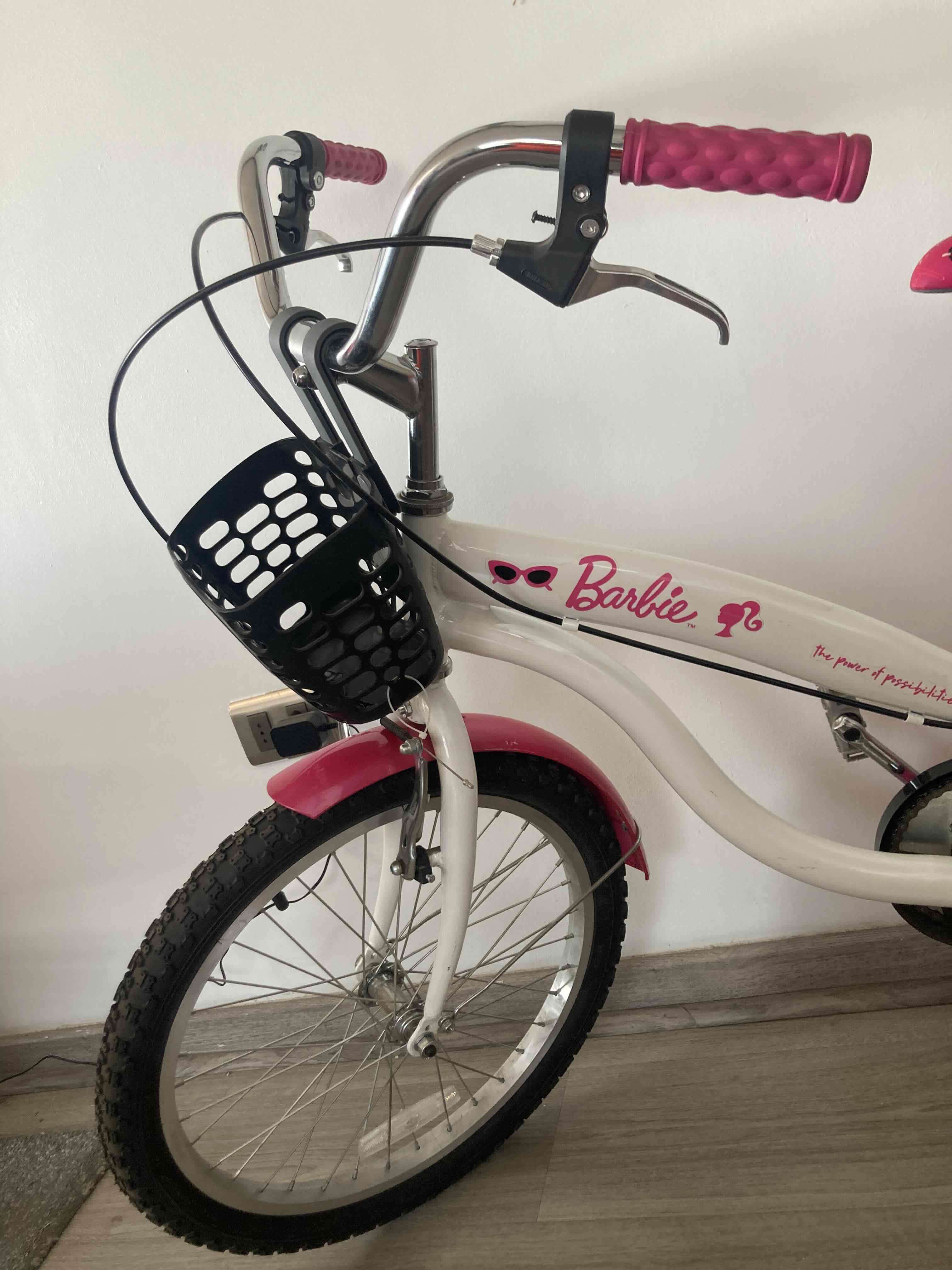 Bicicleta infantil Barbie rosa - miniatura 2