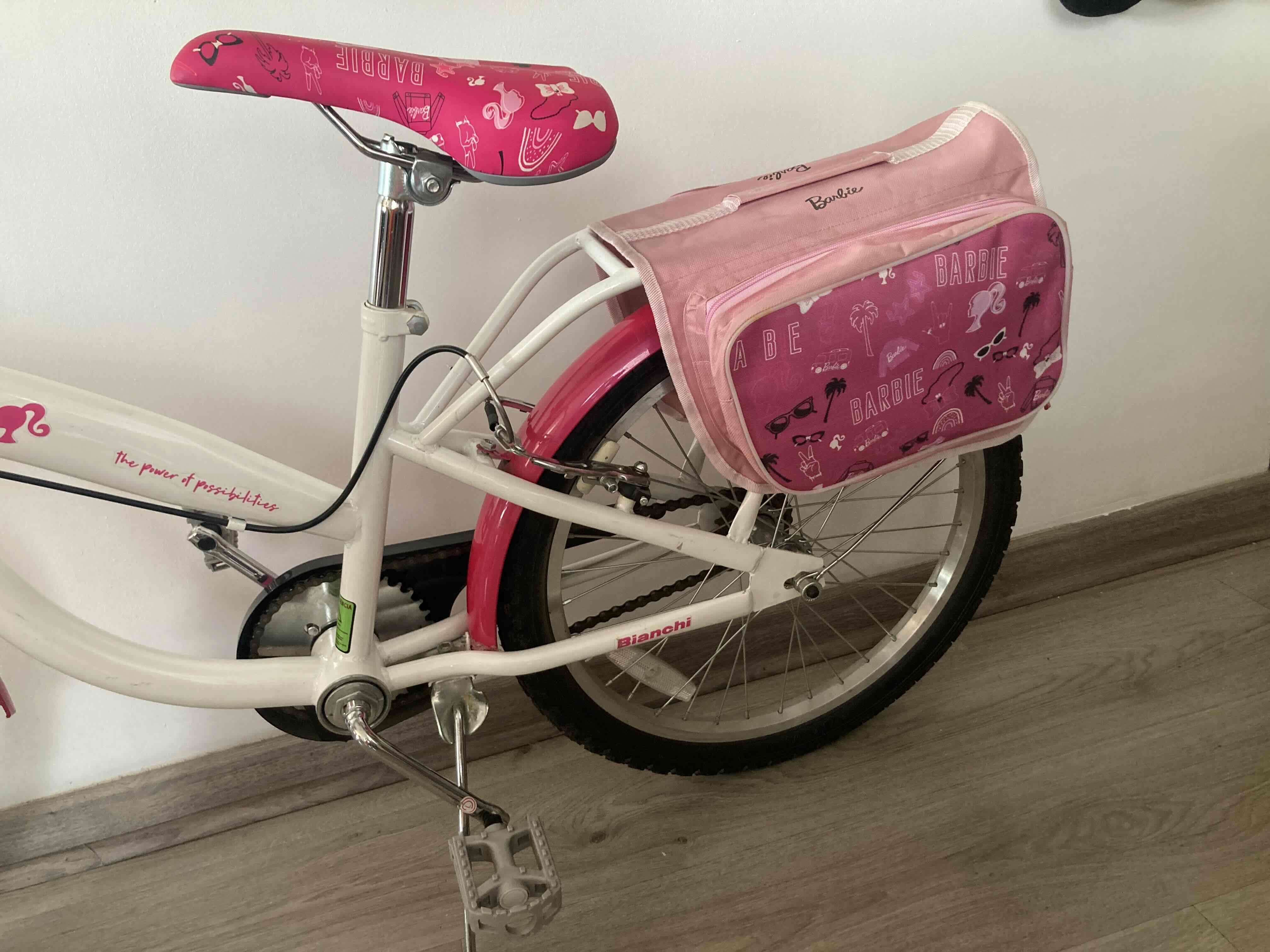 Bicicleta infantil Barbie rosa - miniatura 4