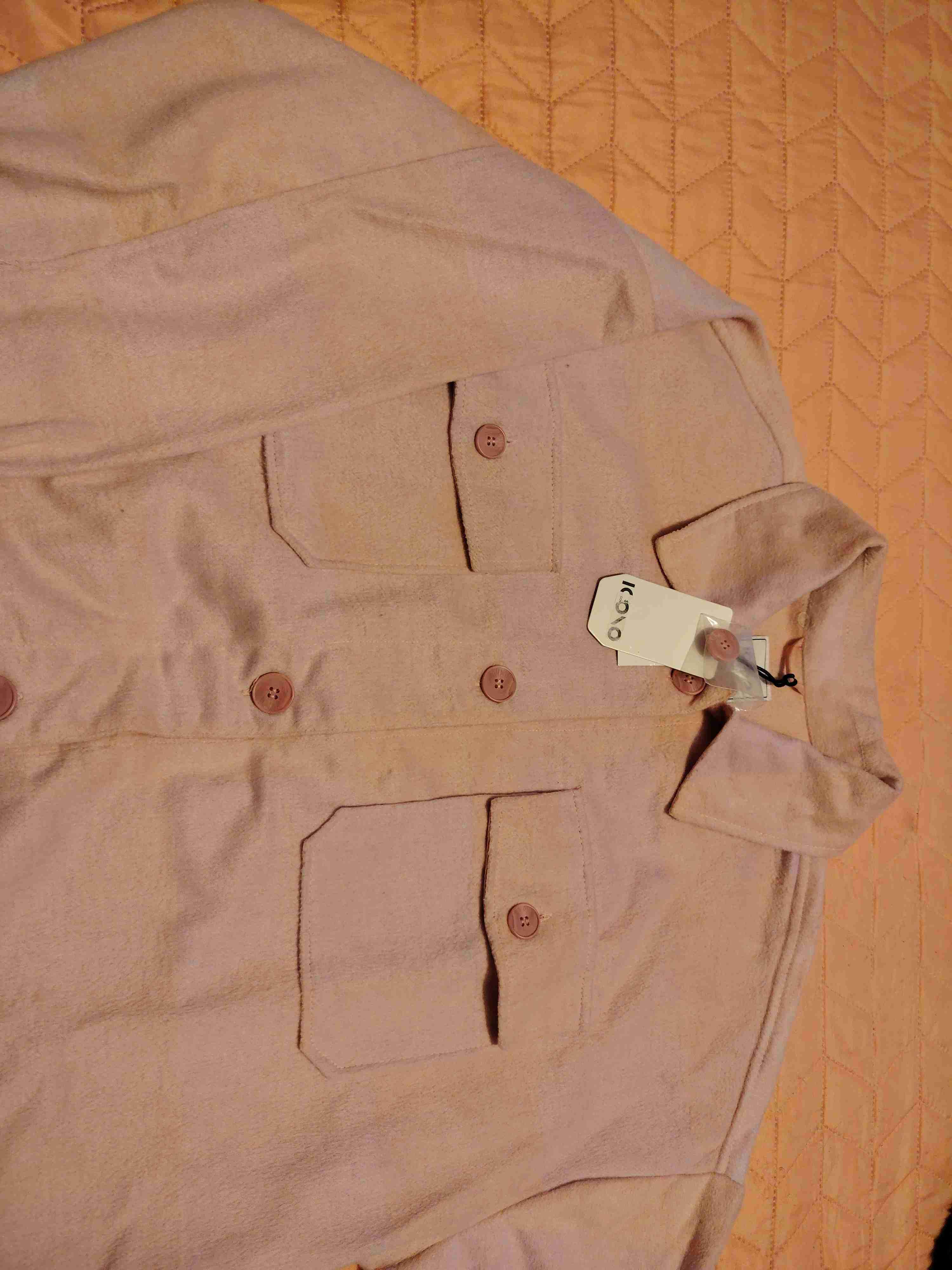 Chaqueta oversize rosada con bolsillos - miniatura 2