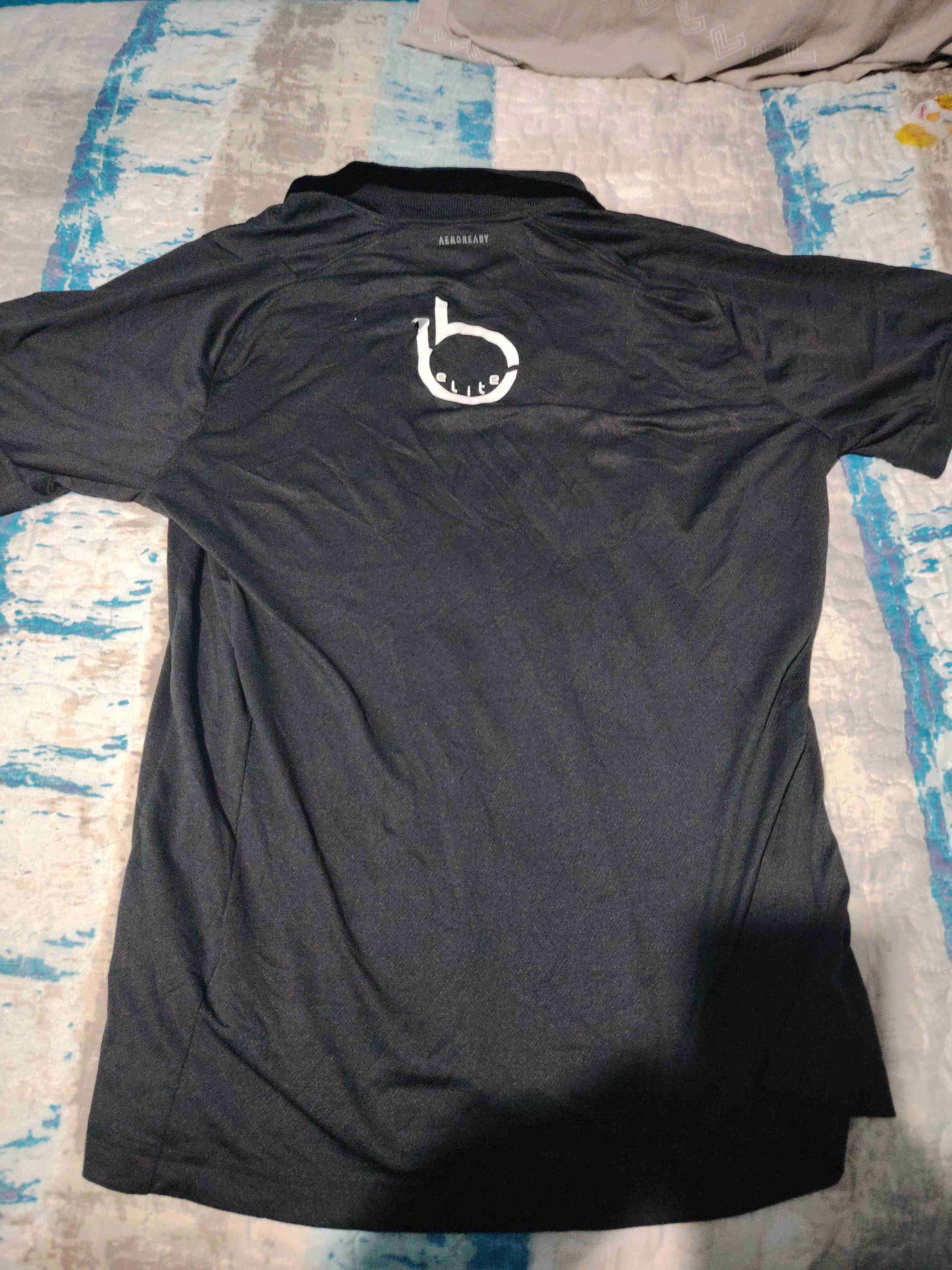 Polera polo negra Adidas - miniatura 2