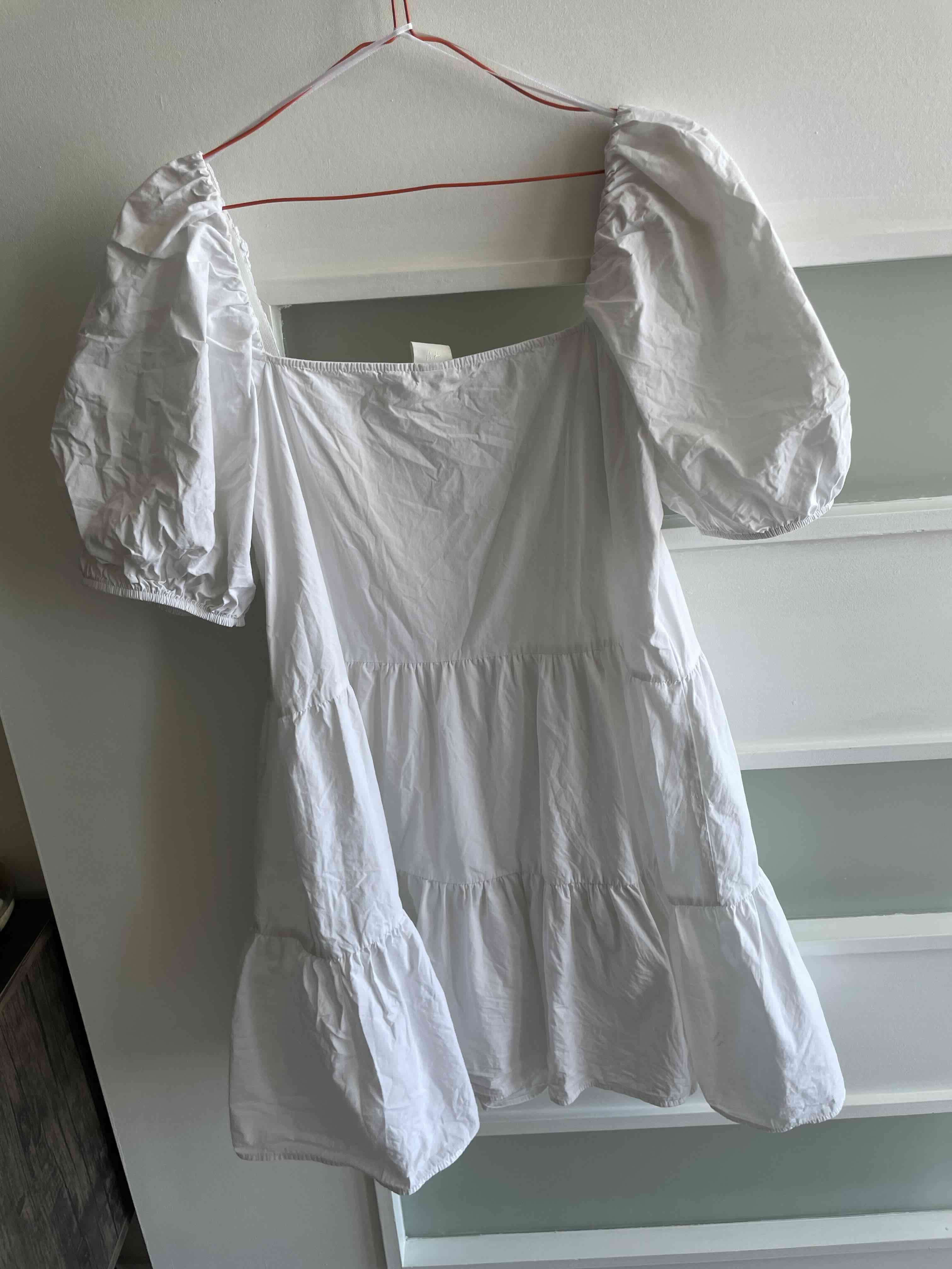 Vestido blanco de algodón - miniatura 2