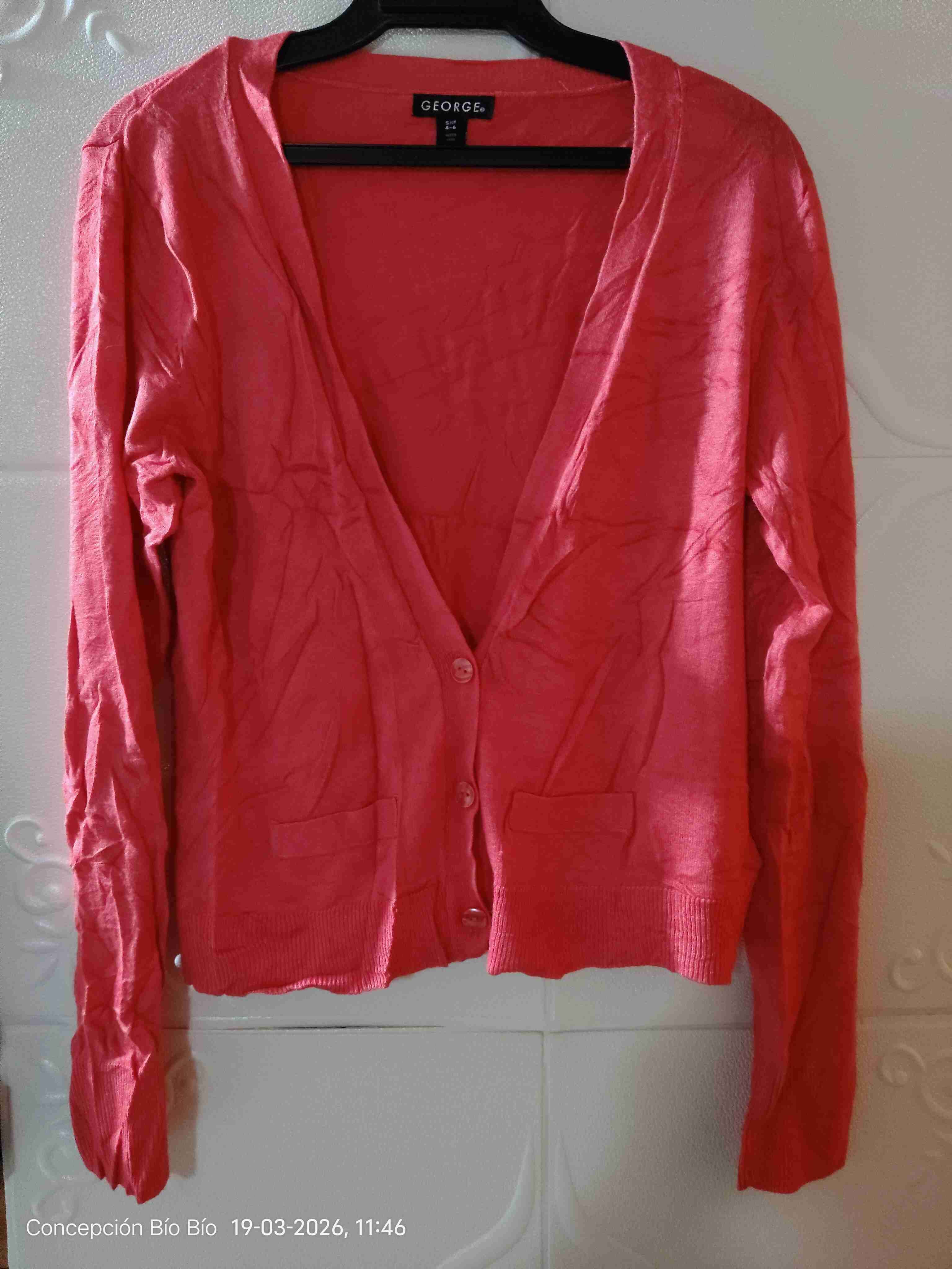 Cardigan morado de mujer - miniatura 2
