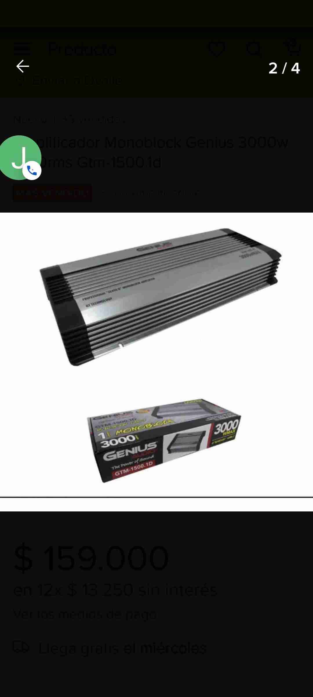 Subwoofer Lanzar 12" amplificador Genius clase D - miniatura 3