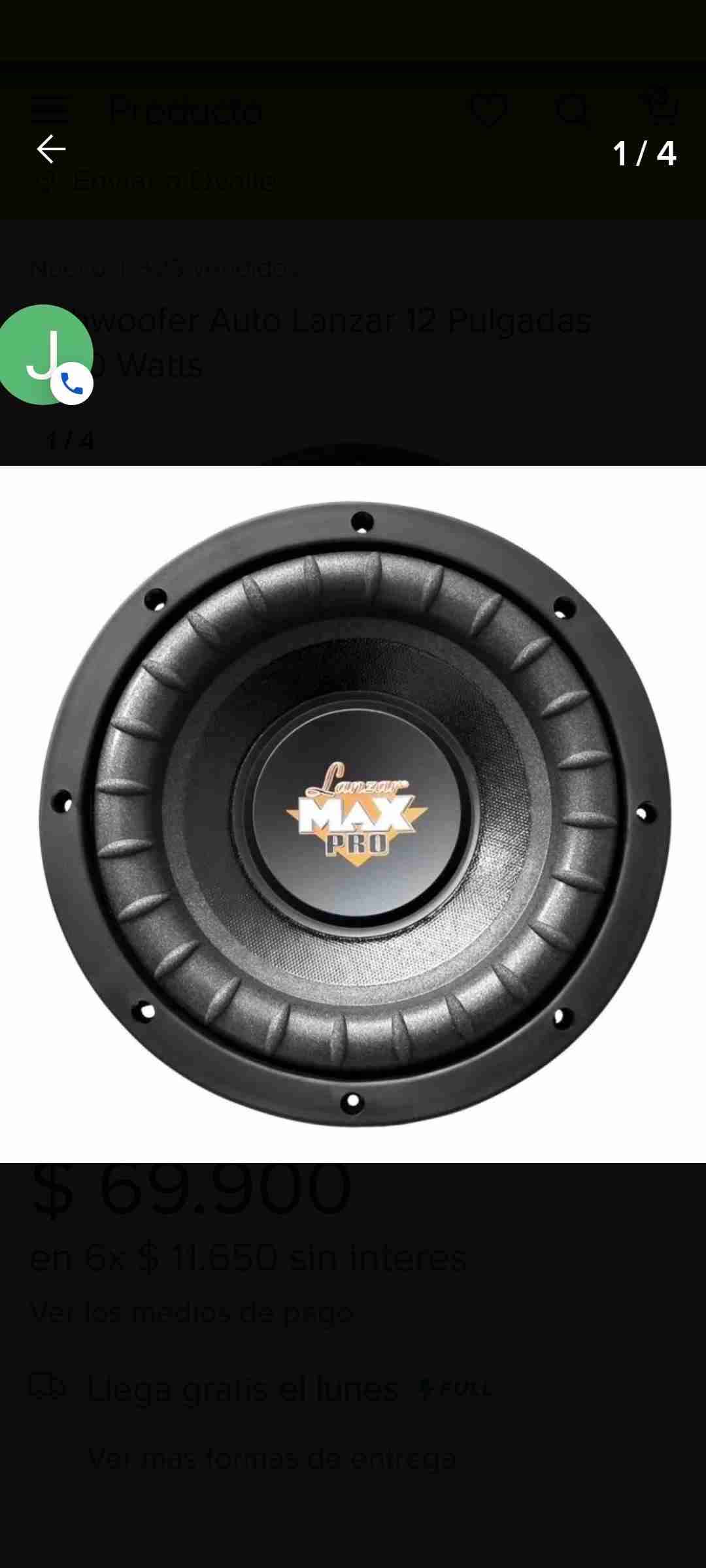 Subwoofer Lanzar 12" amplificador Genius clase D - miniatura 5