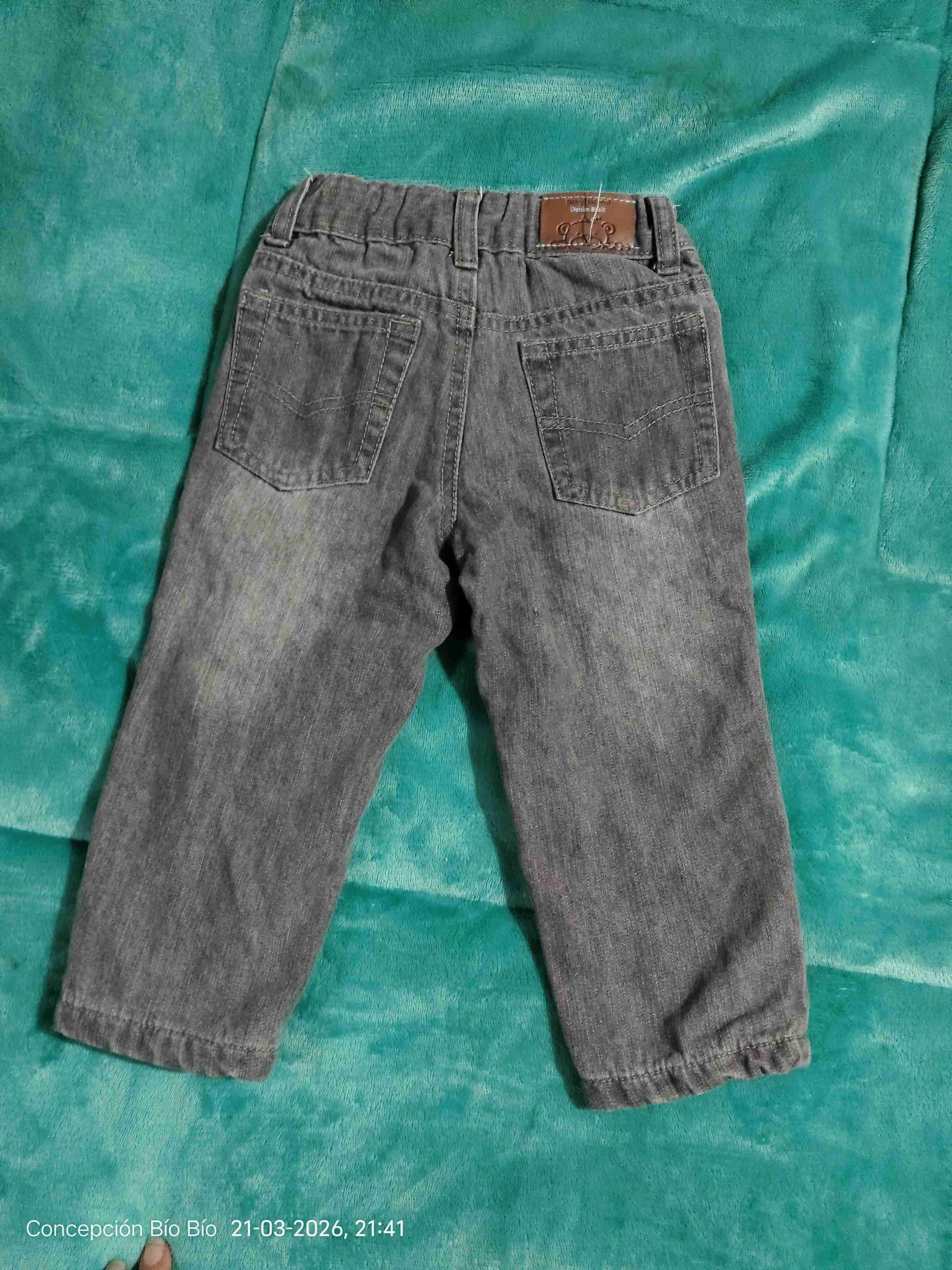 Pantalones de mezclilla gris para niños - miniatura 2