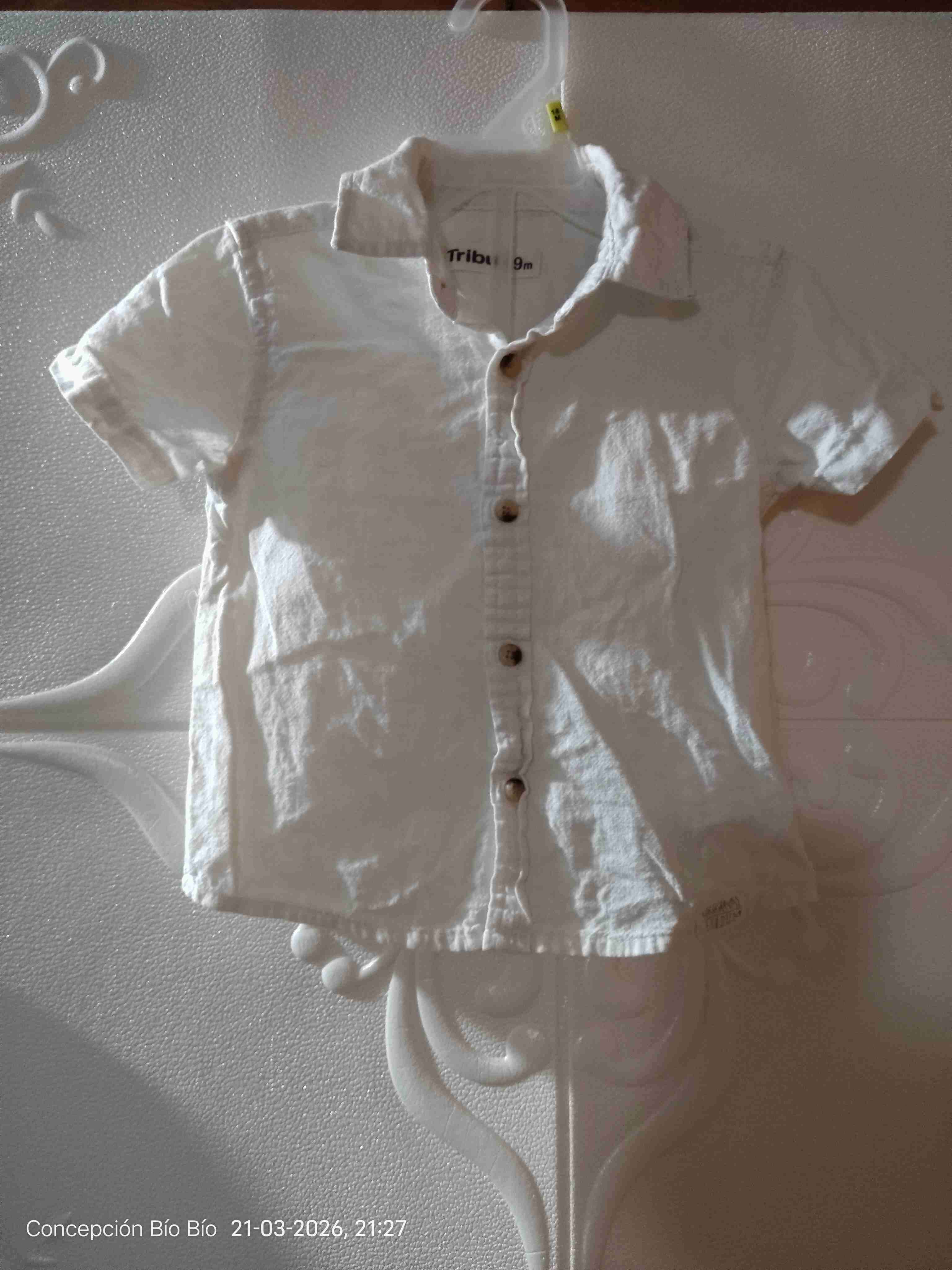 Camisa blanca bebé 9 meses