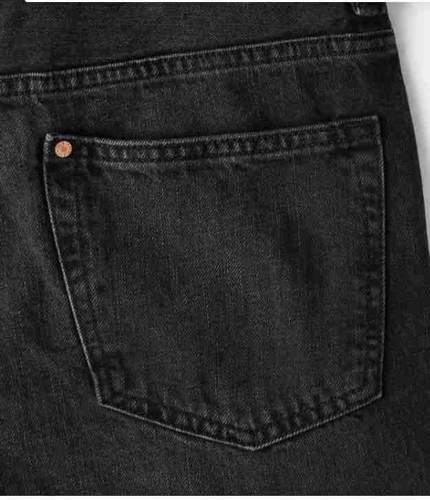Jeans negros anchos unisex - miniatura 2