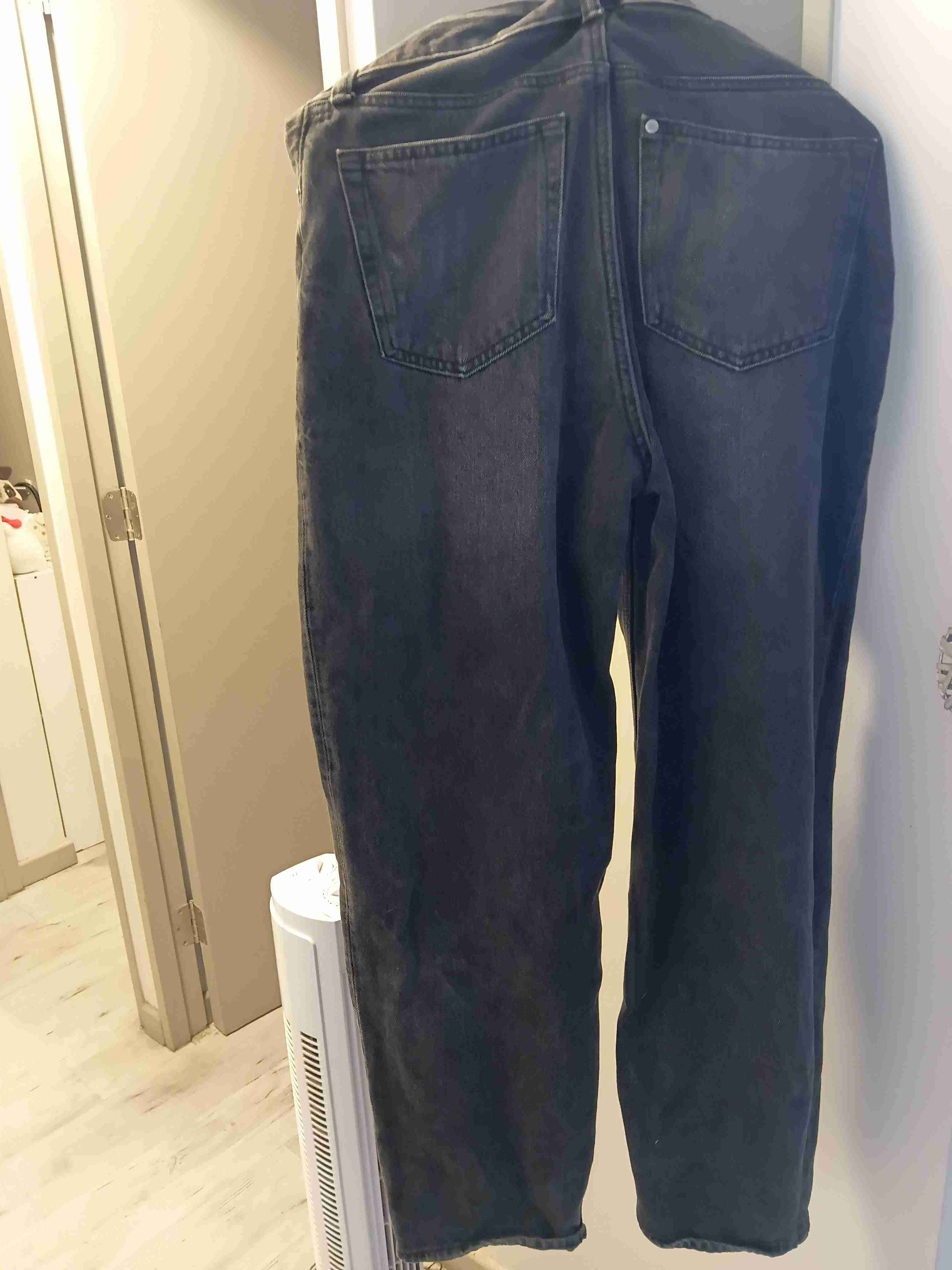 Jeans negros anchos unisex - miniatura 3