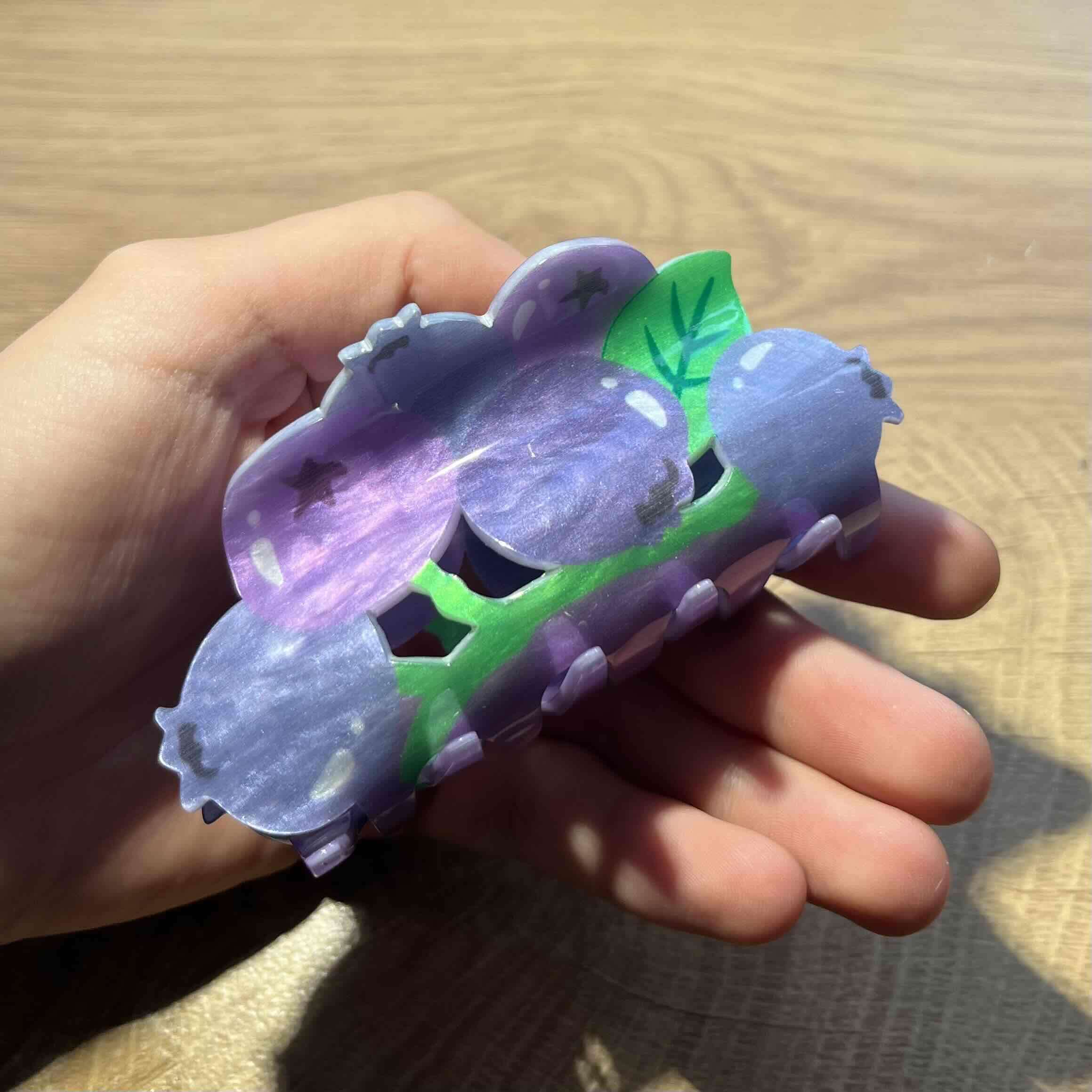 Pinza para el pelo púrpura - miniatura 2