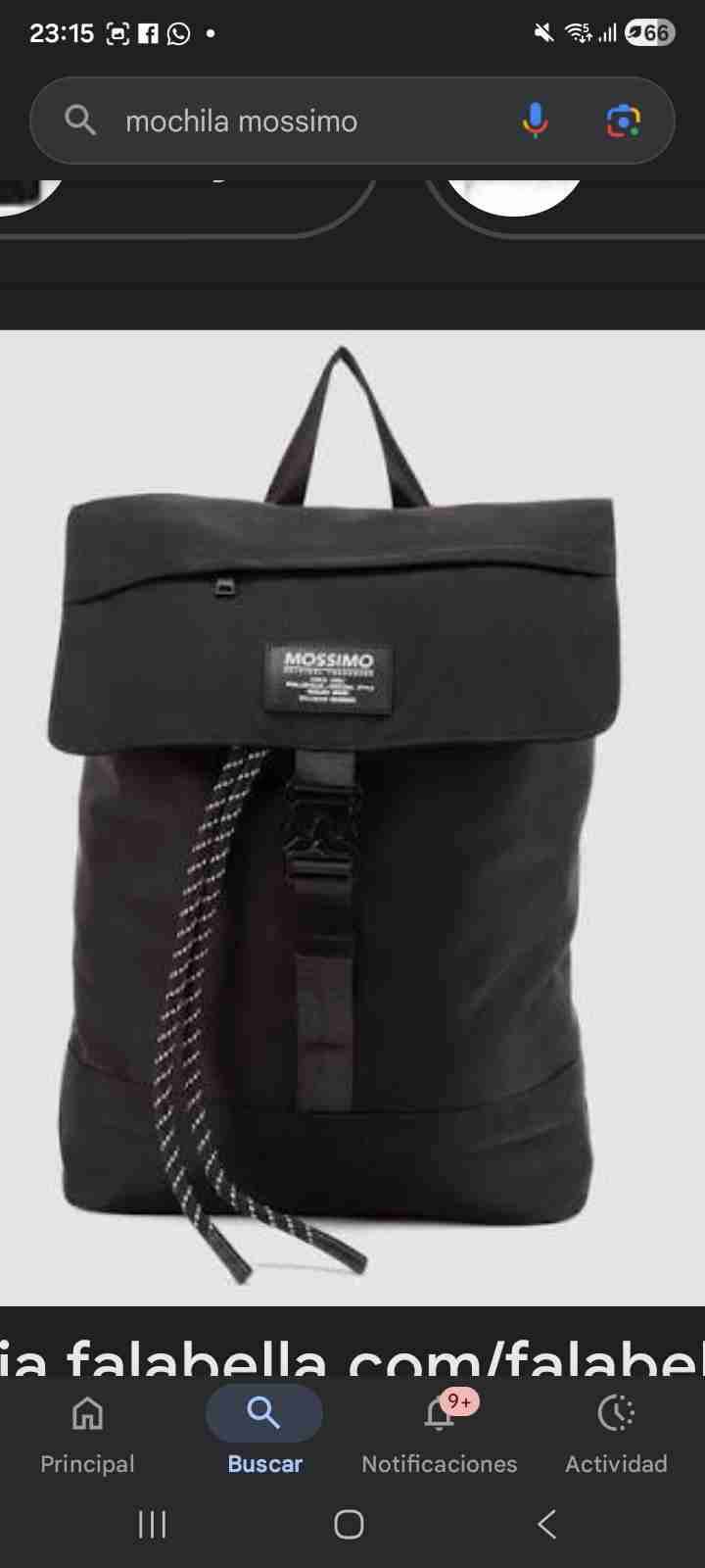 Mochila negra Mossimo