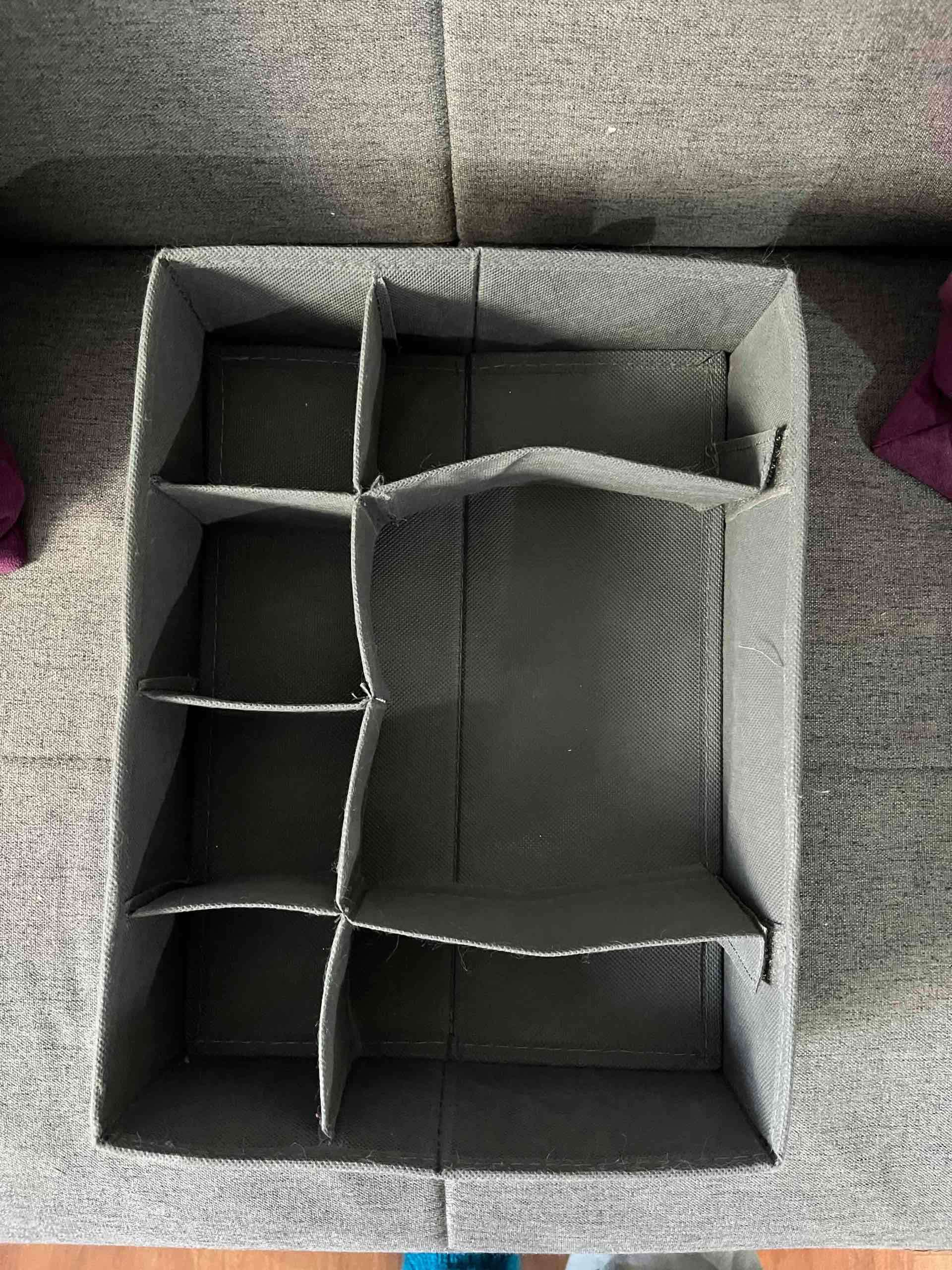 Organizador de tela gris plegable