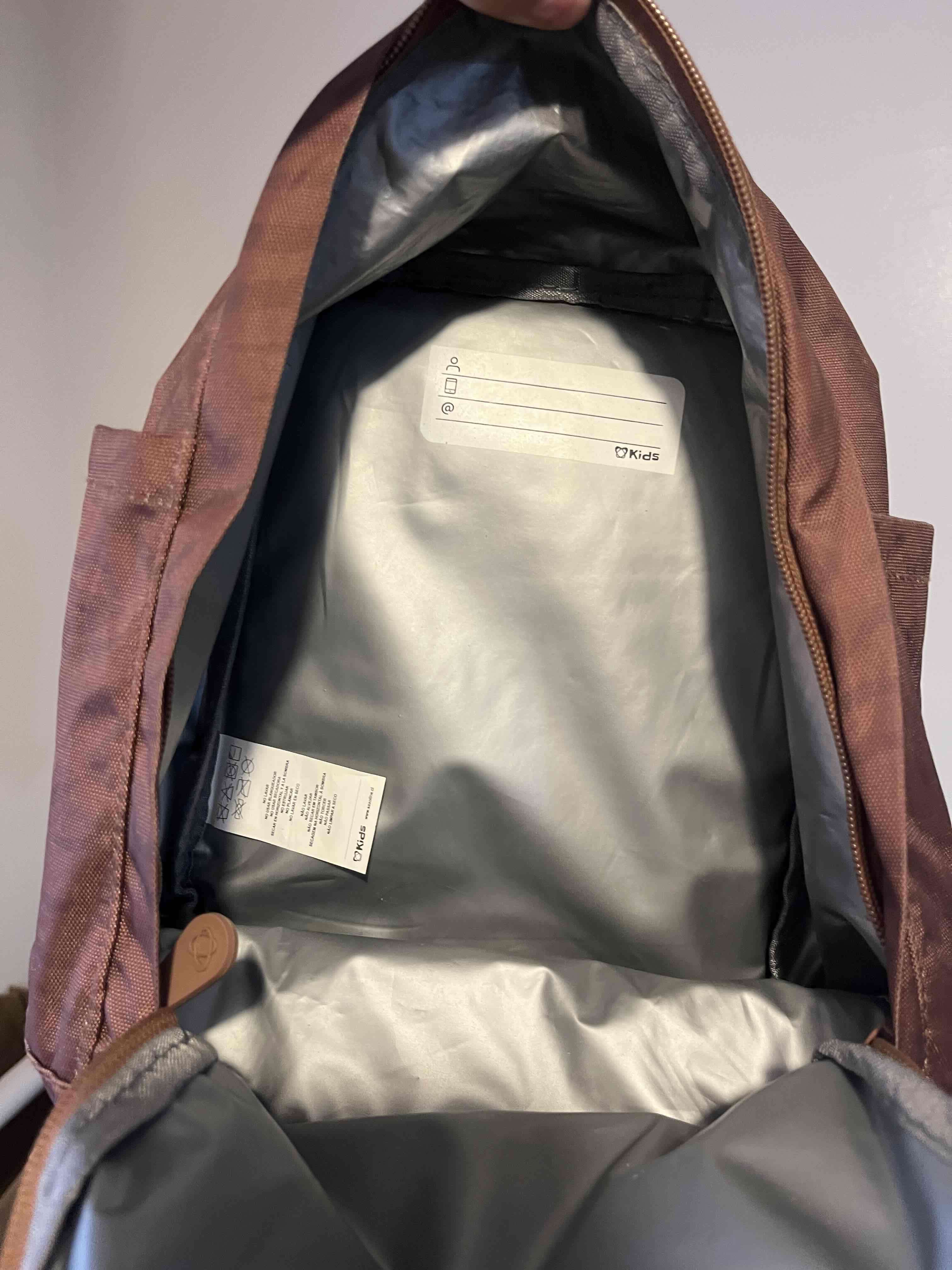 Mochila infantil marrón con oso - miniatura 4