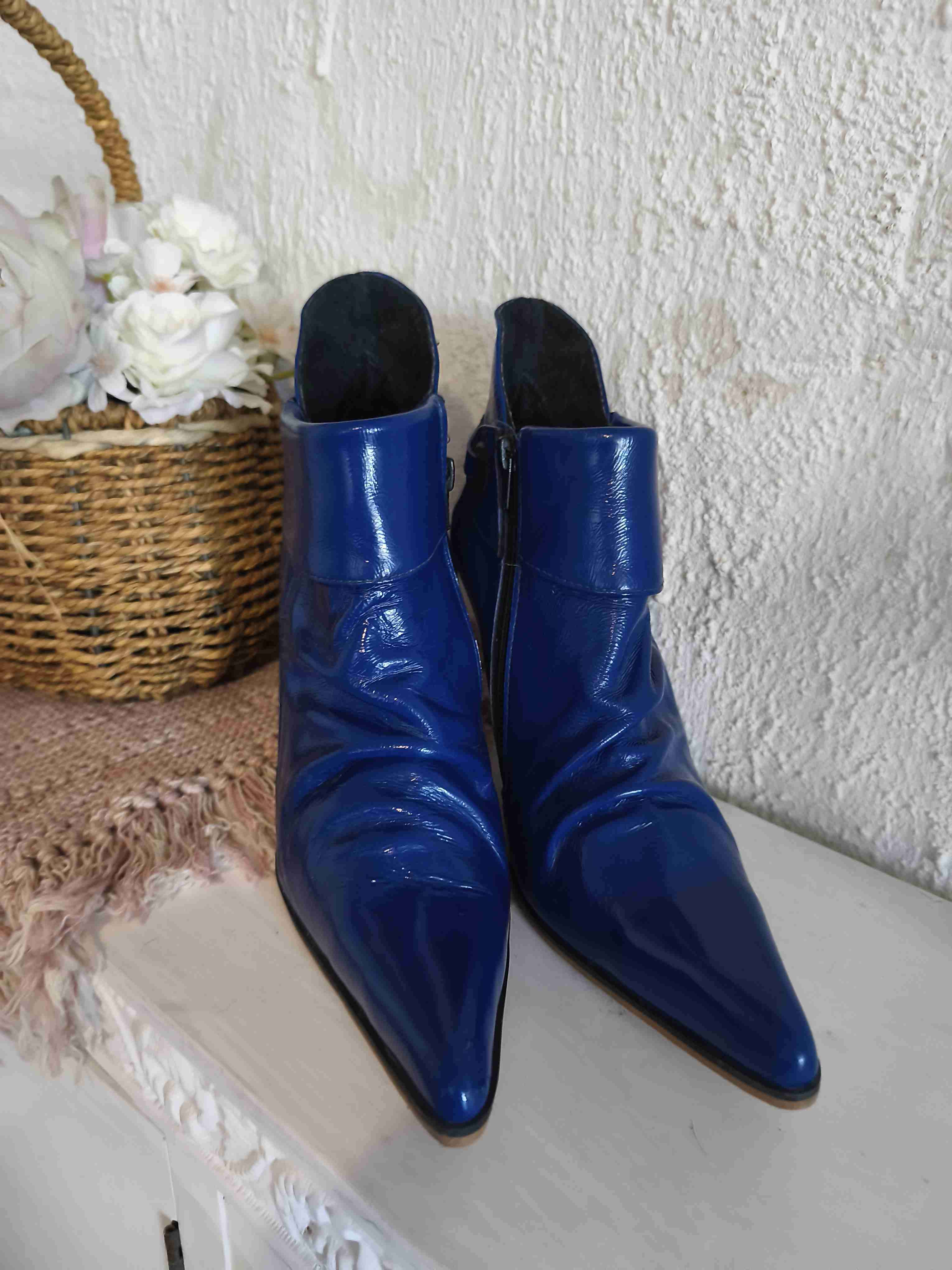 Botines azules de tacón alto - miniatura 3