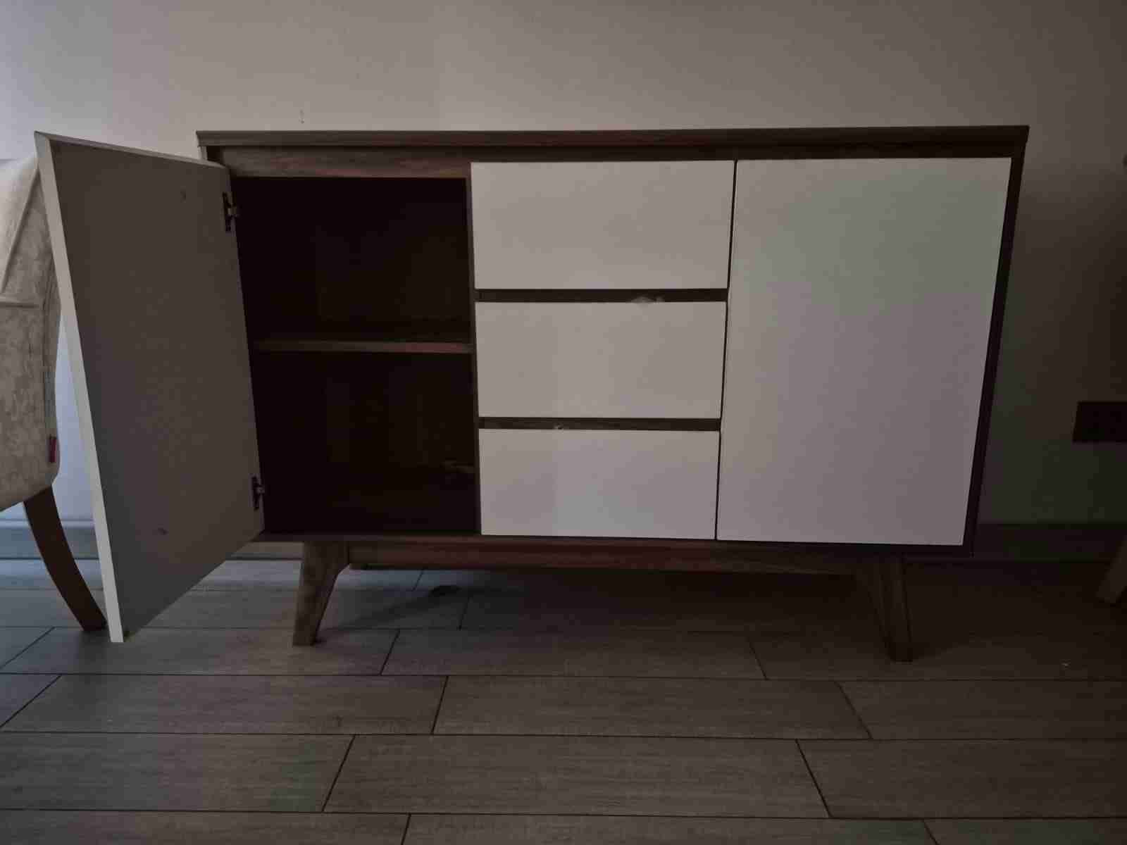 Aparador de madera y blanco - miniatura 4