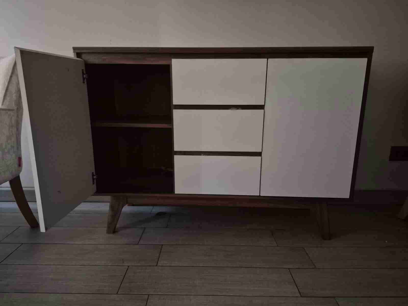 Aparador de madera y blanco - miniatura 5