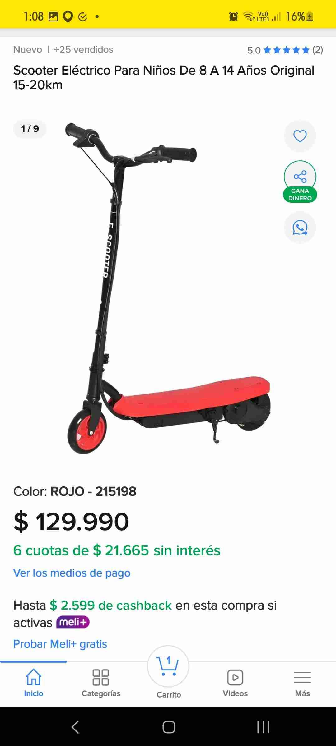 Scooter eléctrico Soooo morado - miniatura 2