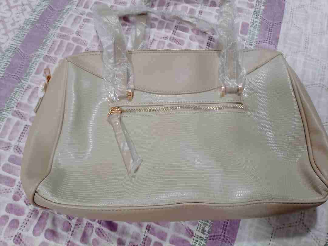 Bolso de mano beige nuevo - miniatura 3