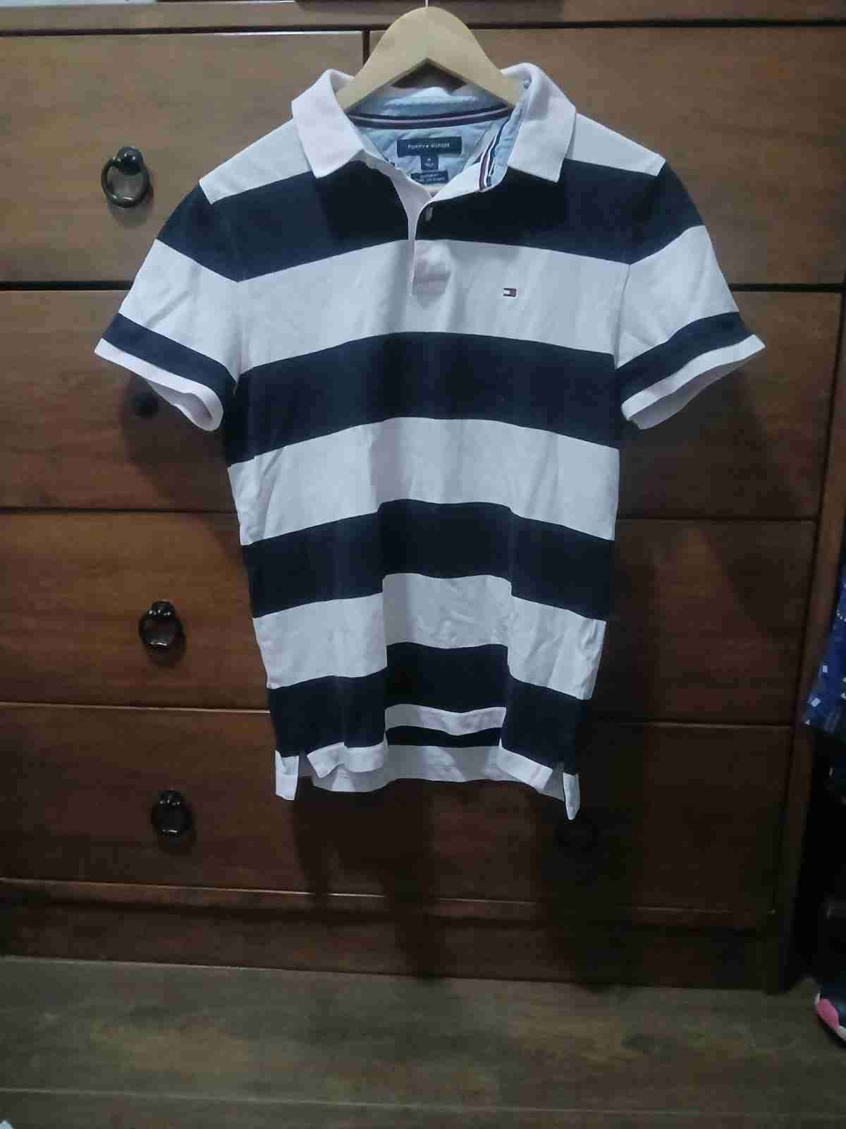 Polera a rayas rosada con azul marino - miniatura 3