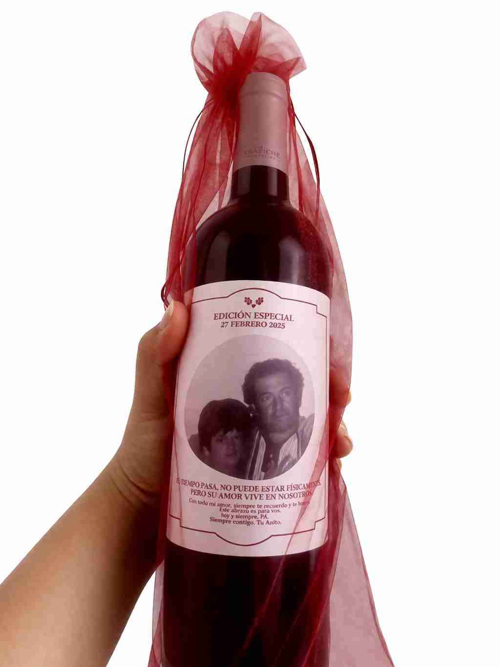 Botella de vino edición especial