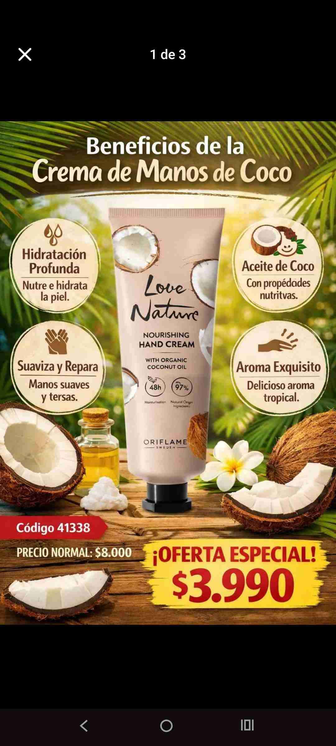 Crema de manos Oriflame