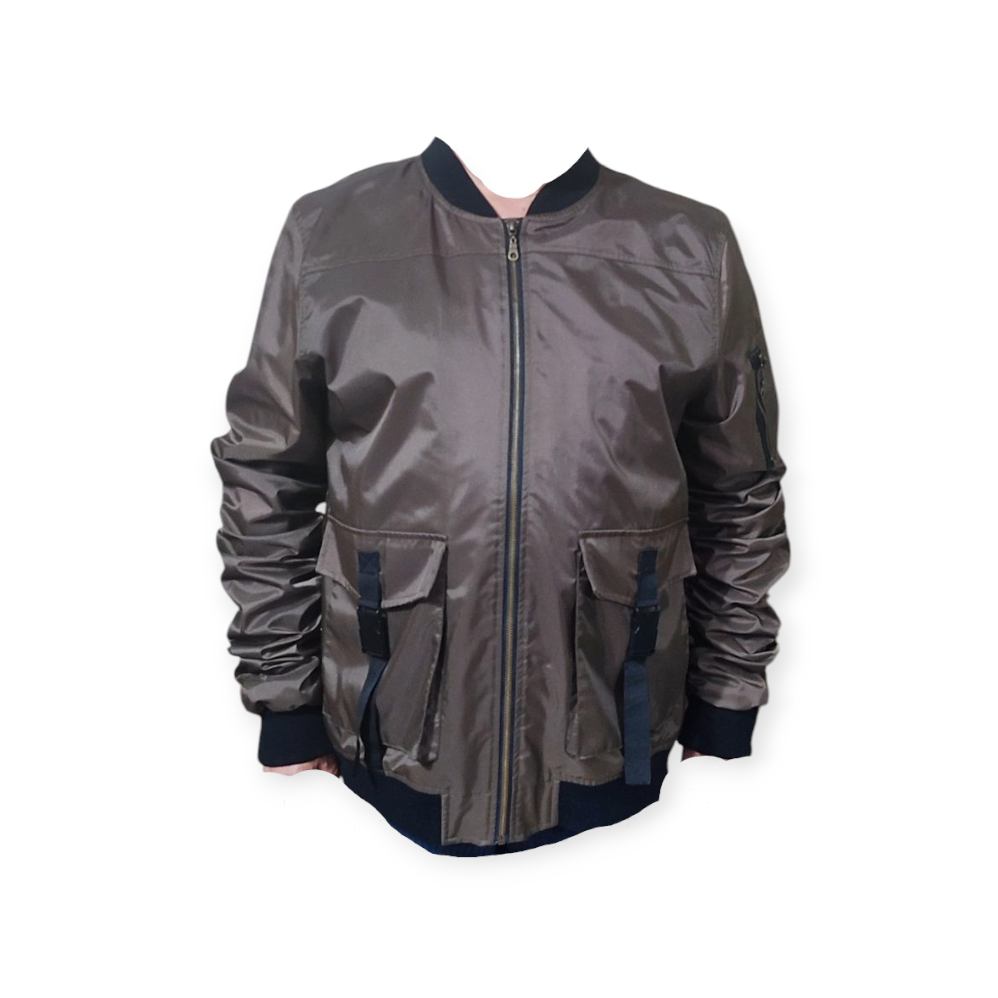 Chaqueta bomber verde/marrón - miniatura 2