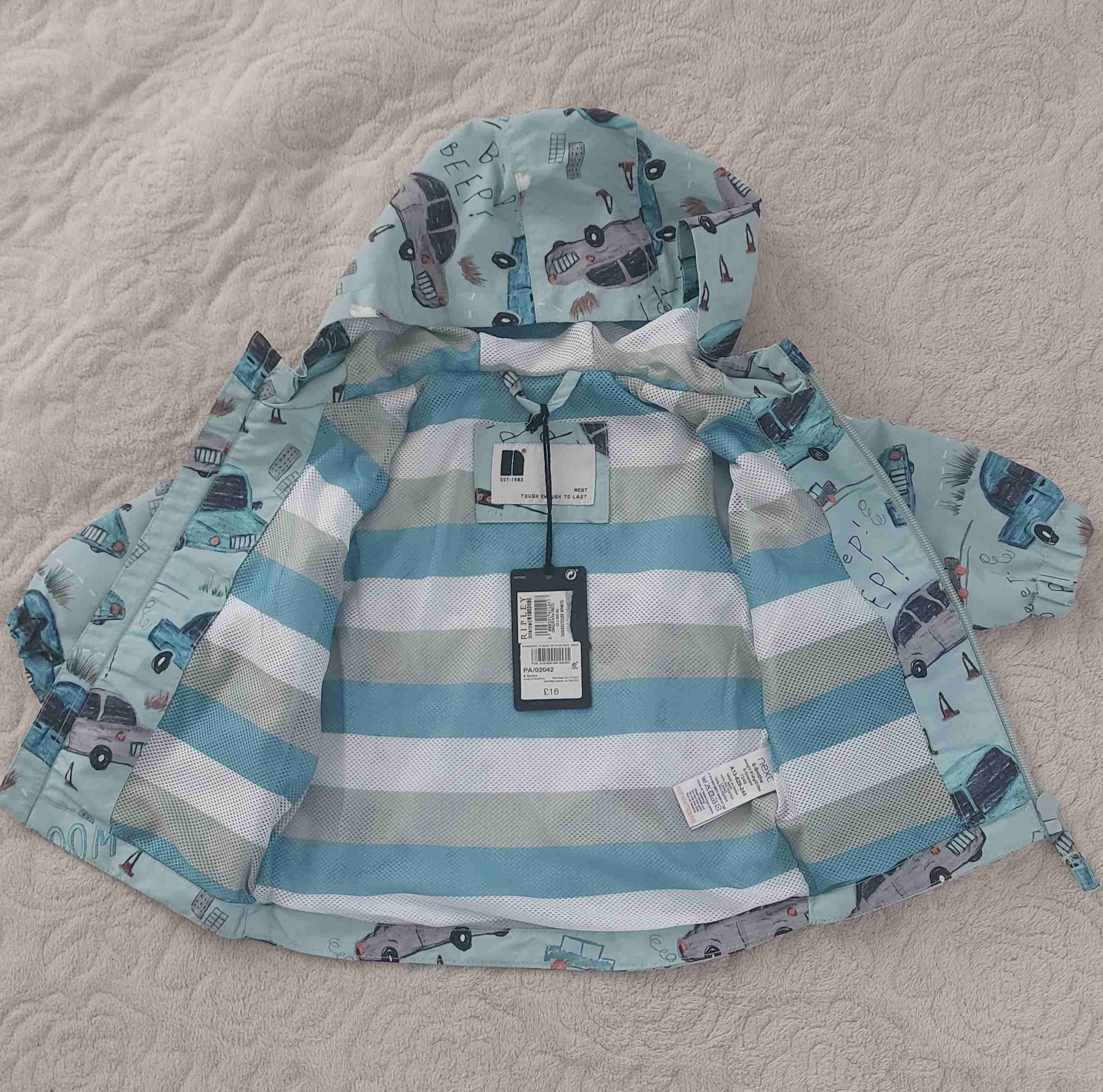 Corta viento infantil estampado autos - miniatura 2