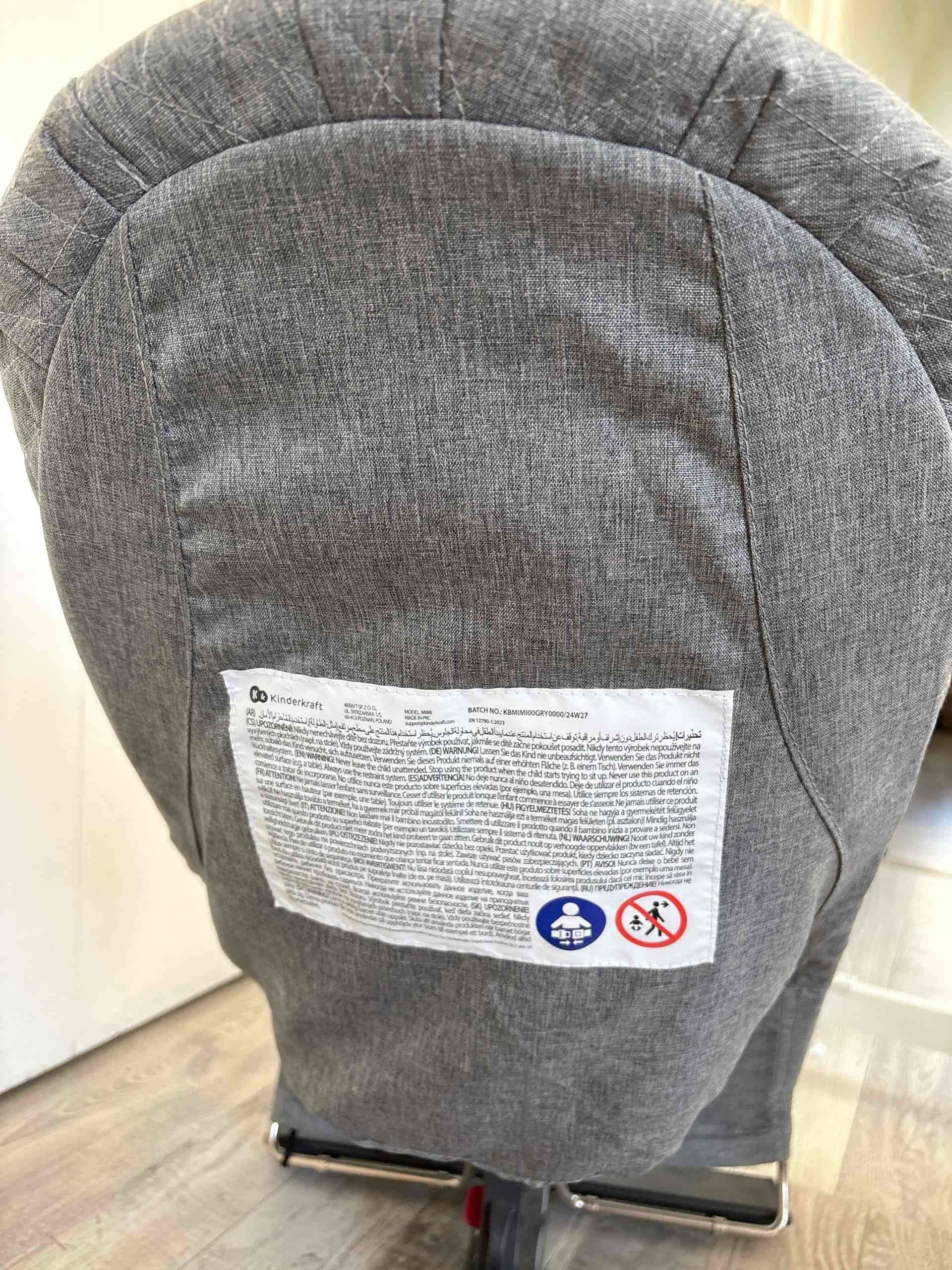 Silla mecedora gris Kinderkraft - miniatura 2