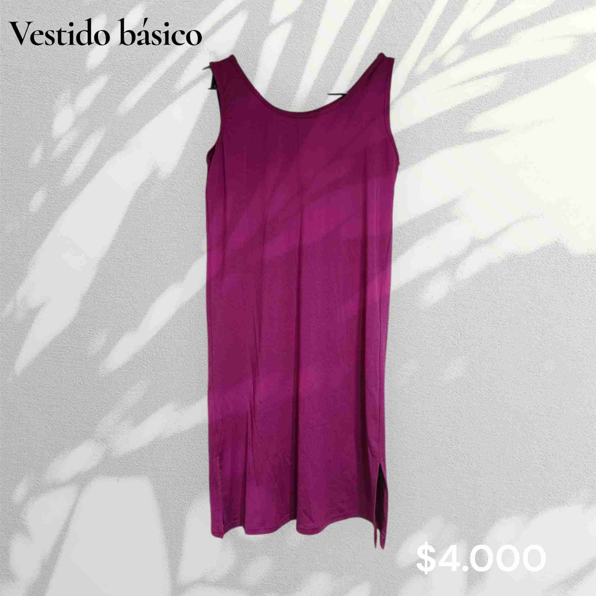 Vestido básico morado