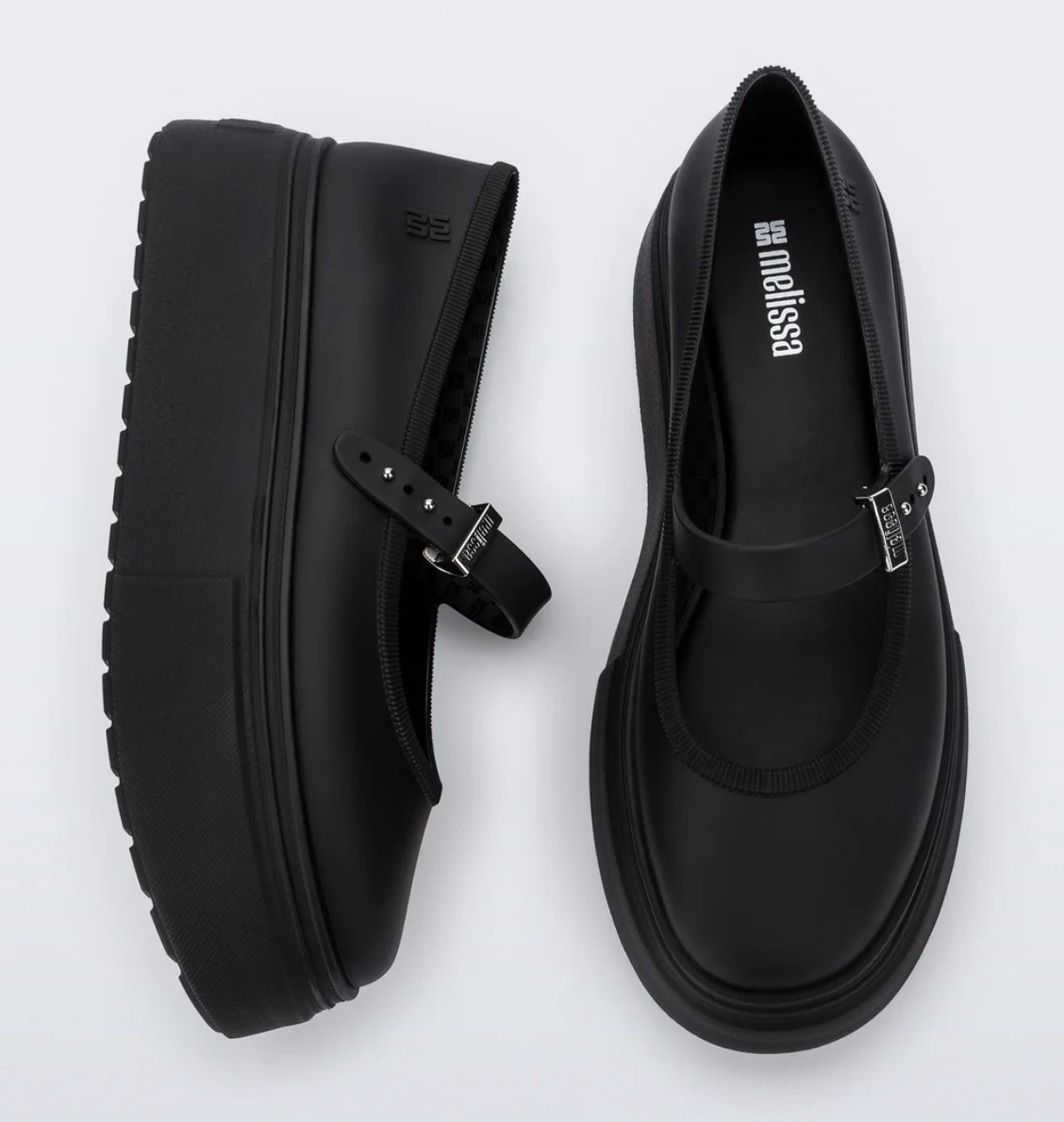 Zapatos plataforma Melissa negros. - miniatura 3