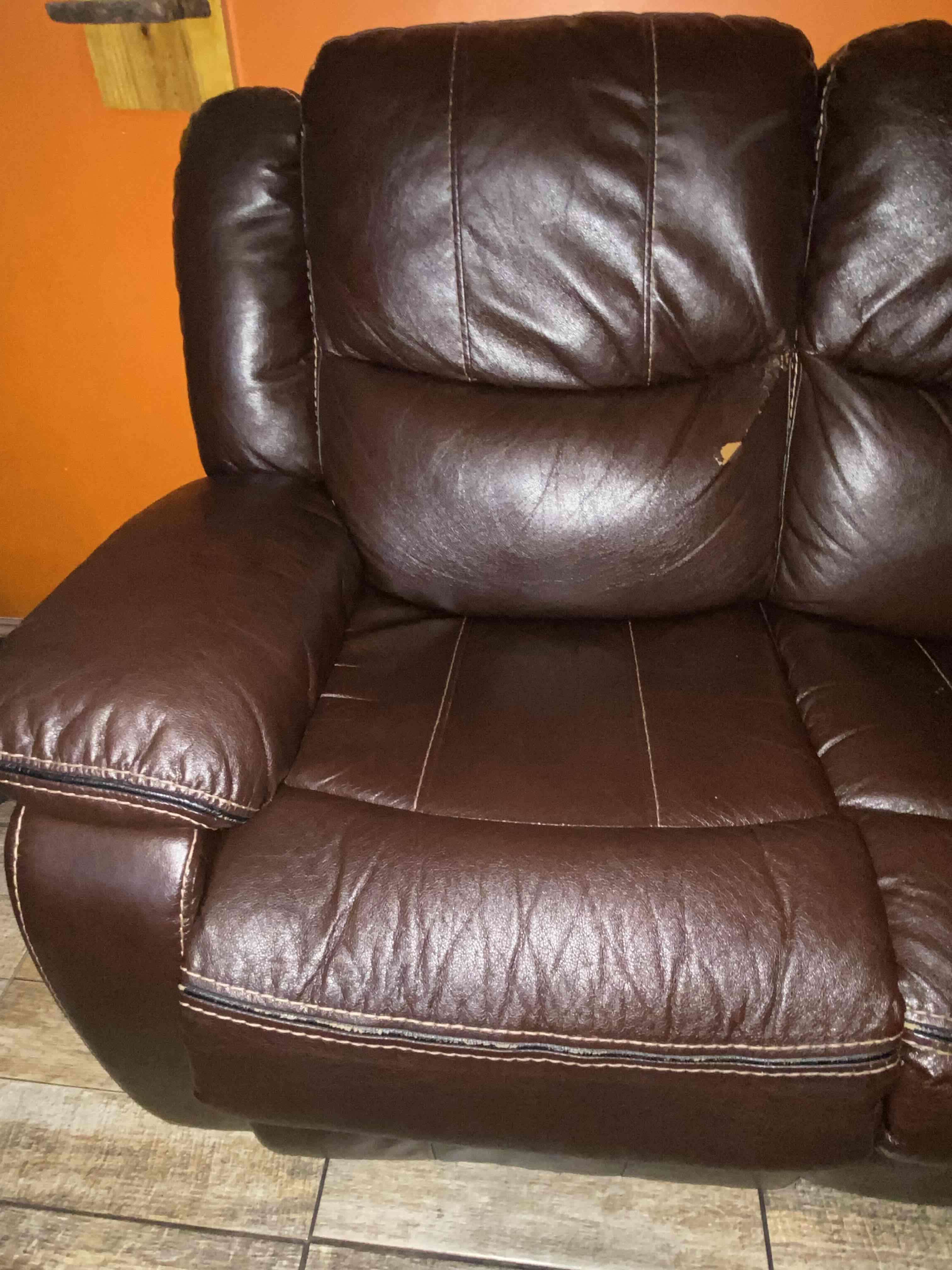 Sofá de cuero marrón - miniatura 5