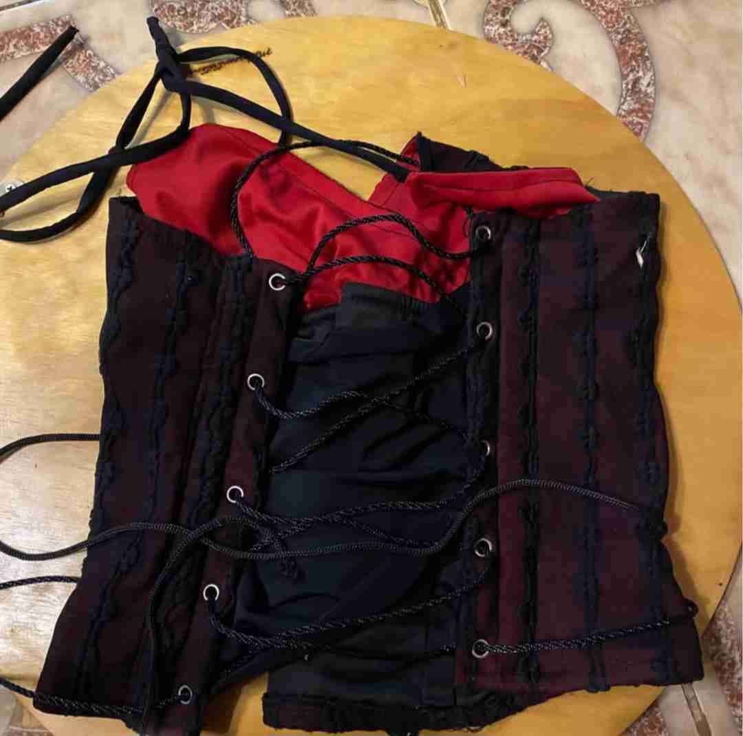 Corset de encaje negro talla s/m - miniatura 2