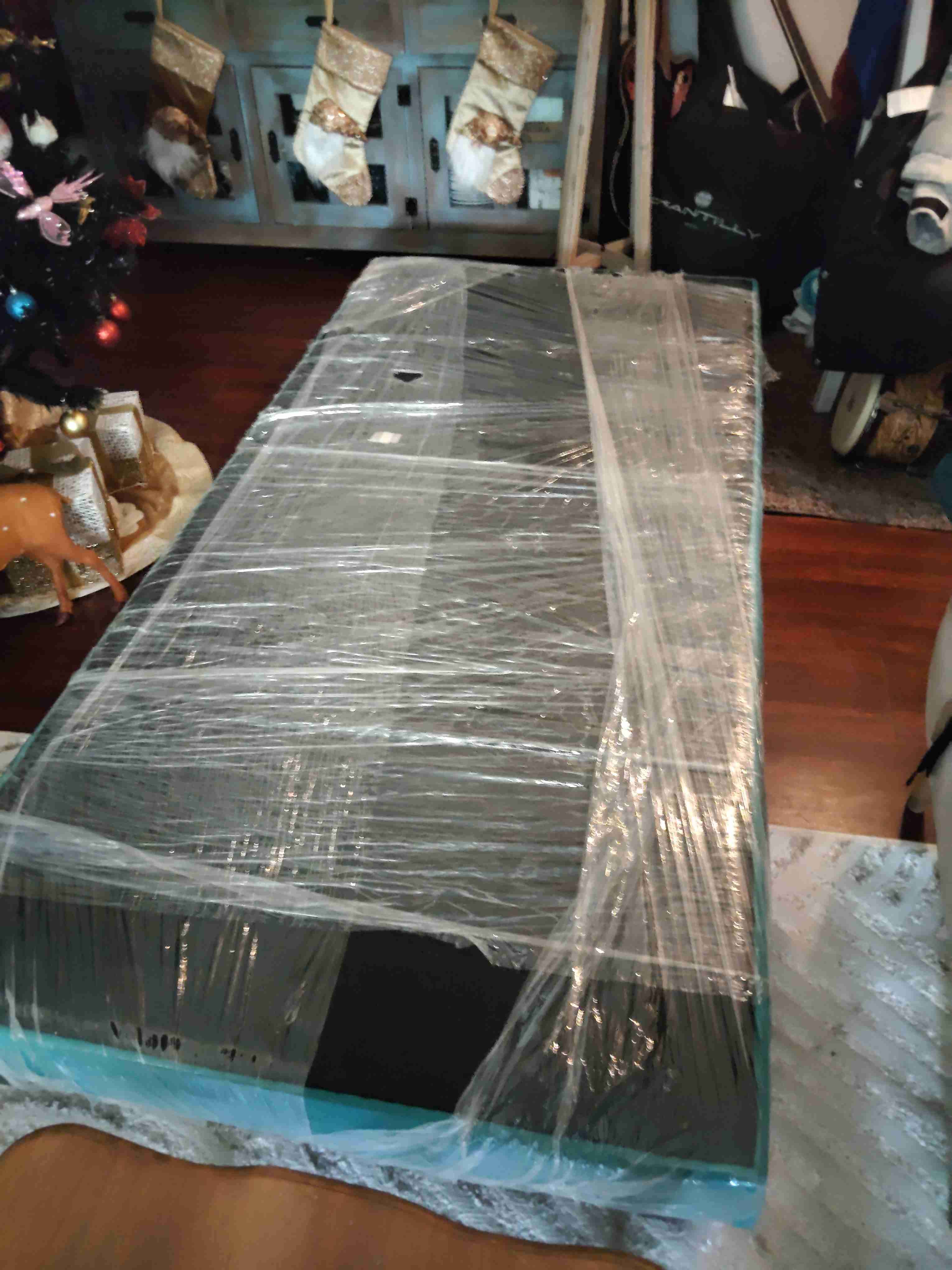 Respaldo de cama azul tapizado - miniatura 2