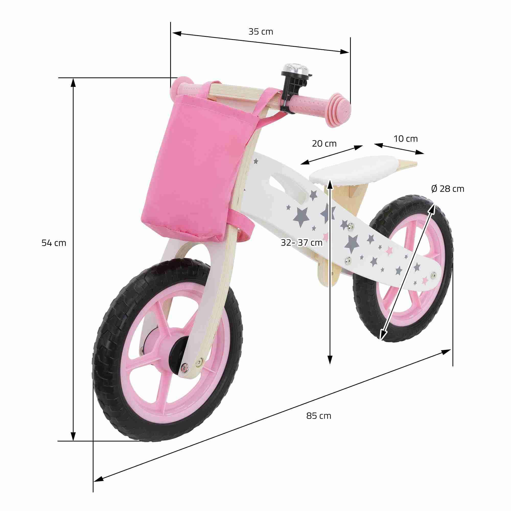 Bicicleta de equilibrio rosa para niñas - miniatura 4