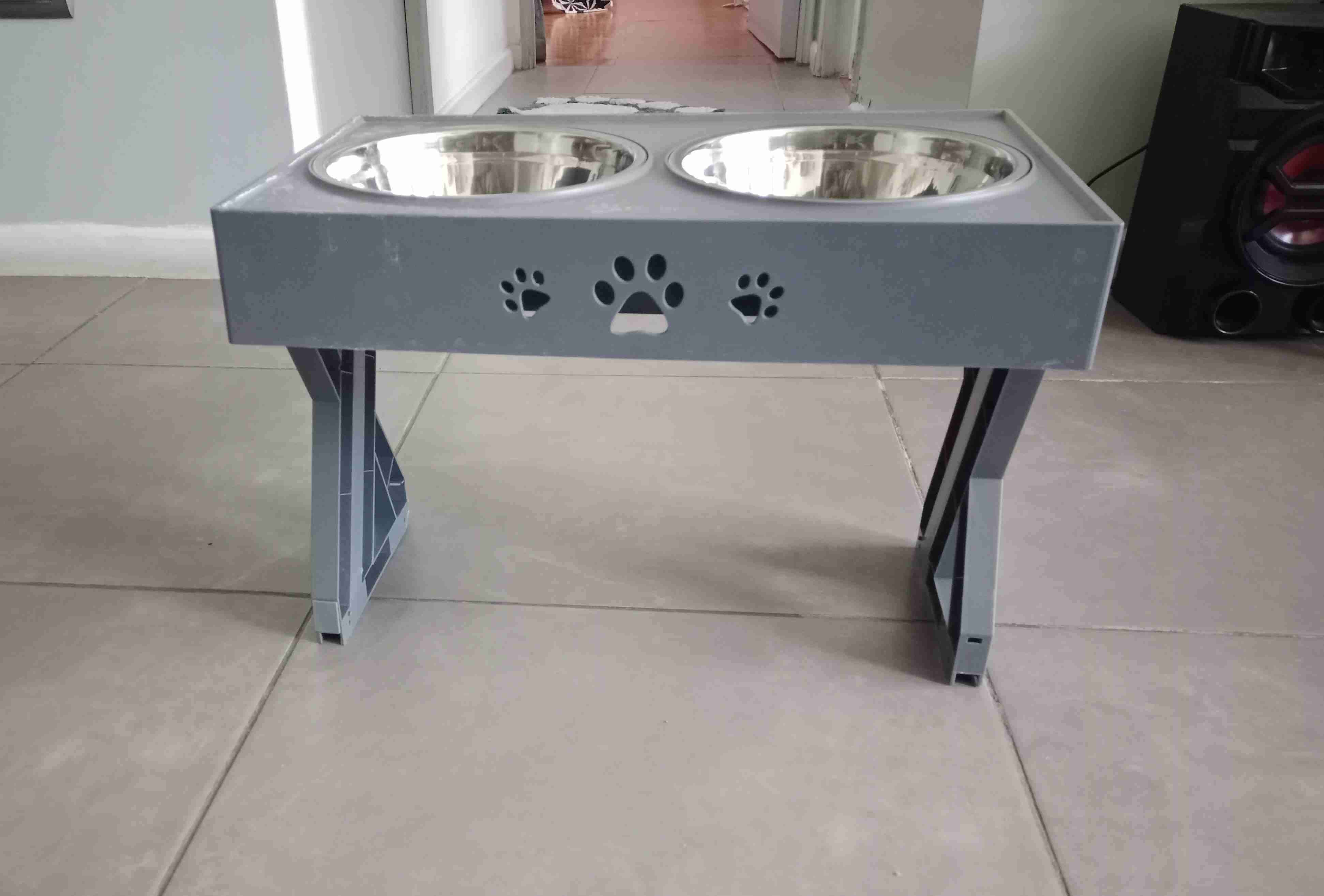 Comedero elevado doble para mascotas