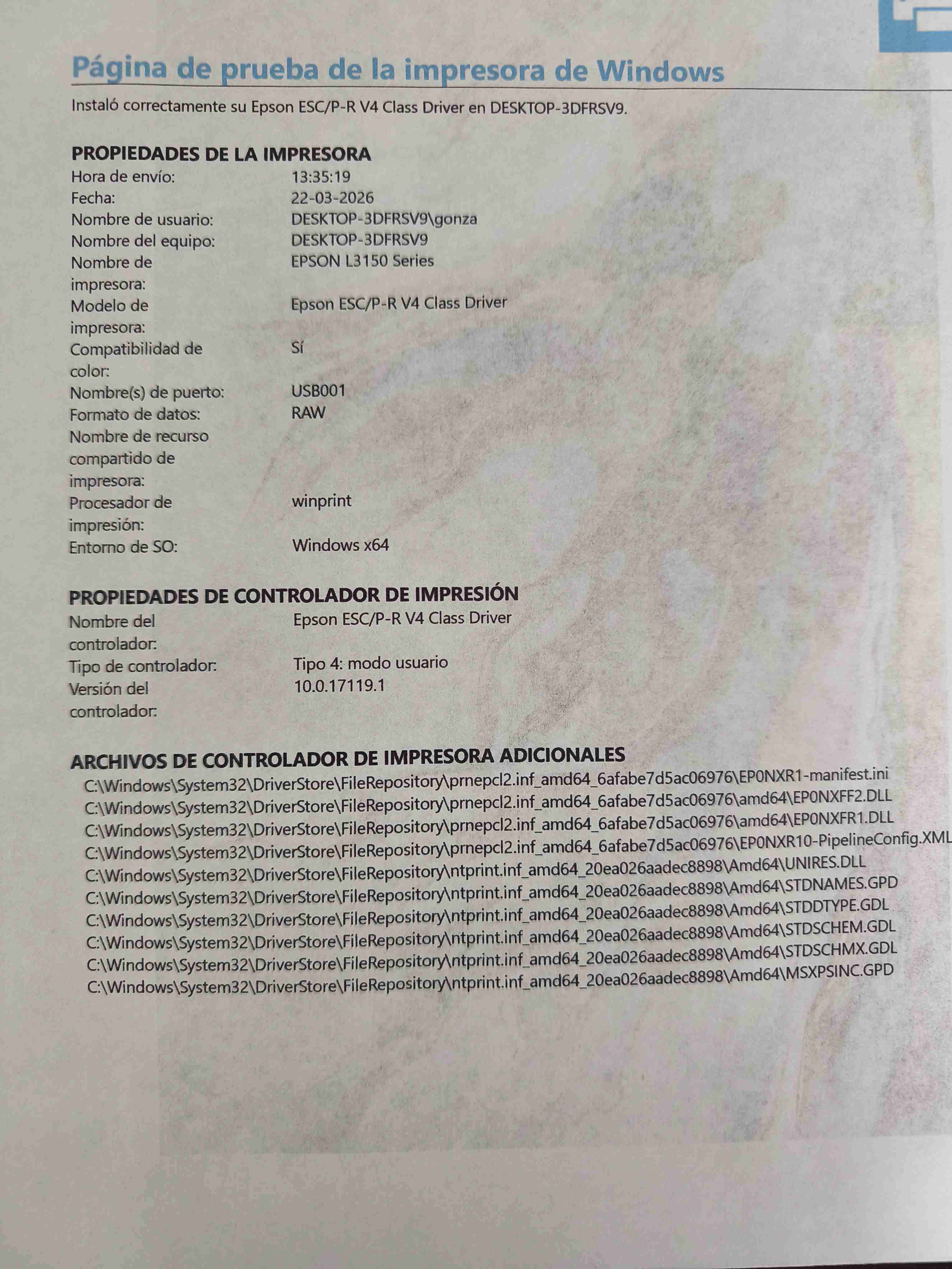 Impresora Epson L3150