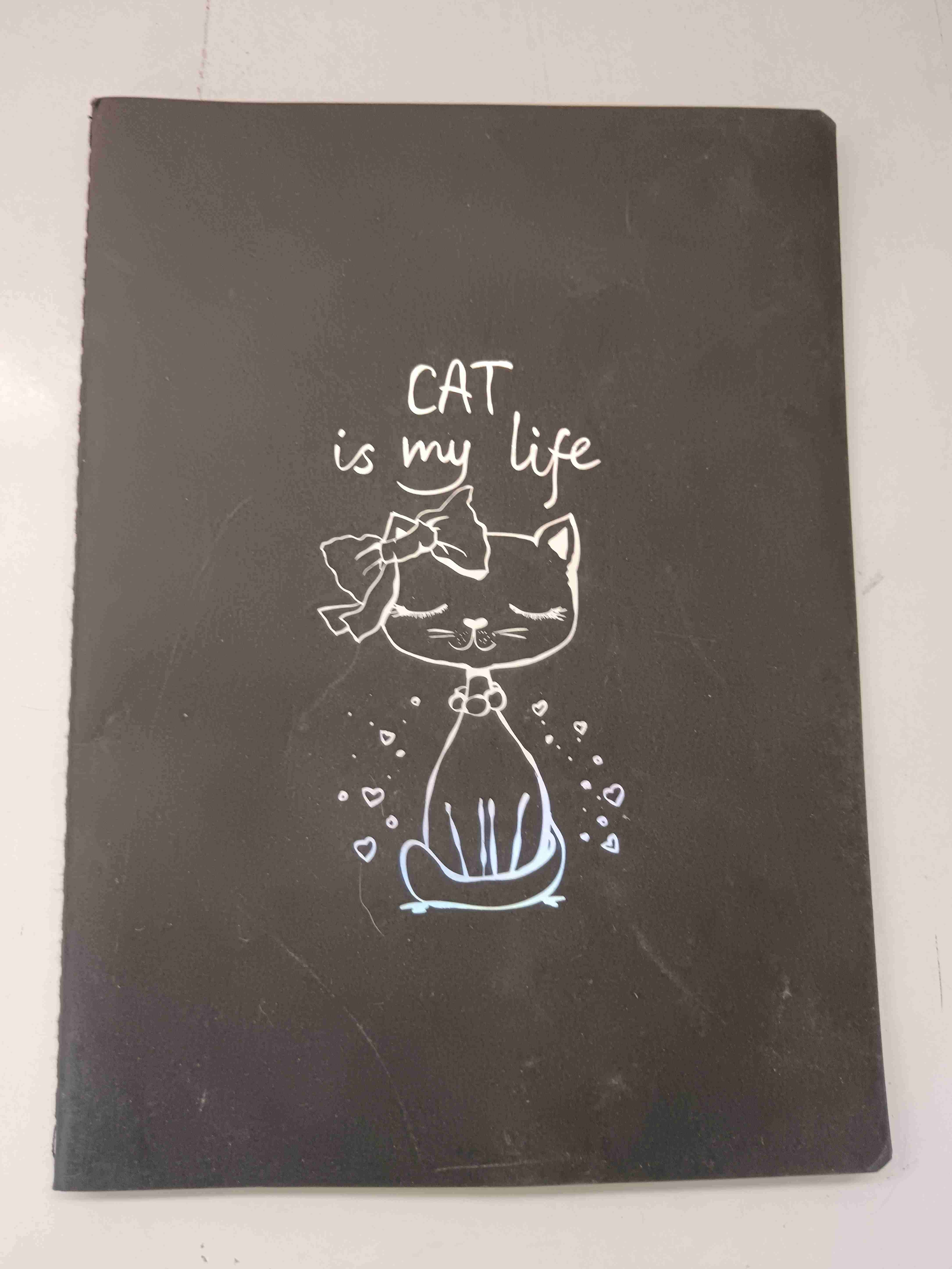Cuaderno 'Cat is my Life' negro
